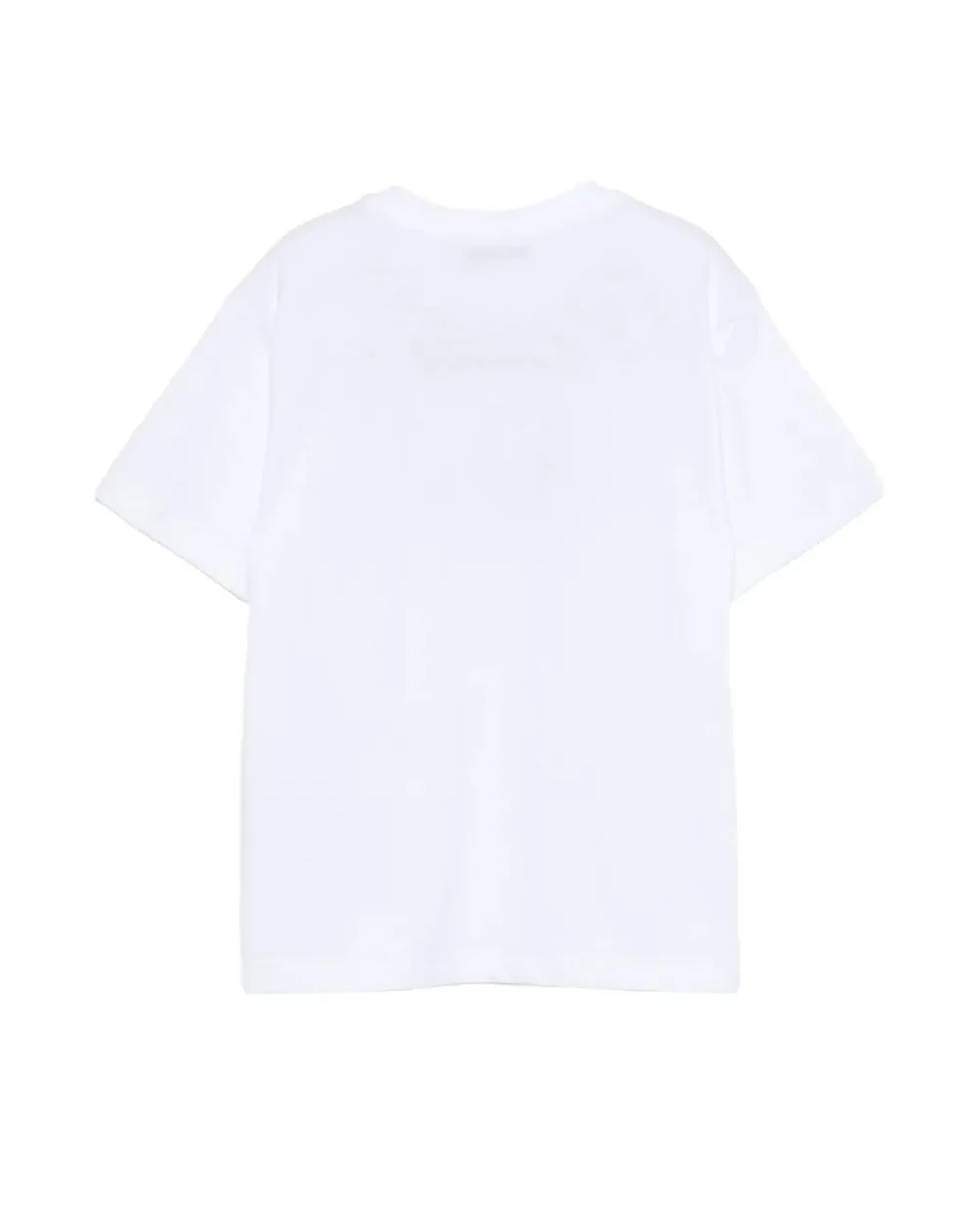 Msgm Kids T-Shirt Bianco con Stampa Nero Unisex