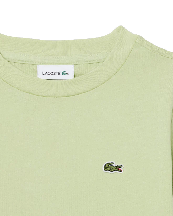 Lacoste Kids T-Shirt Verde con Ricamo Logo Unisex