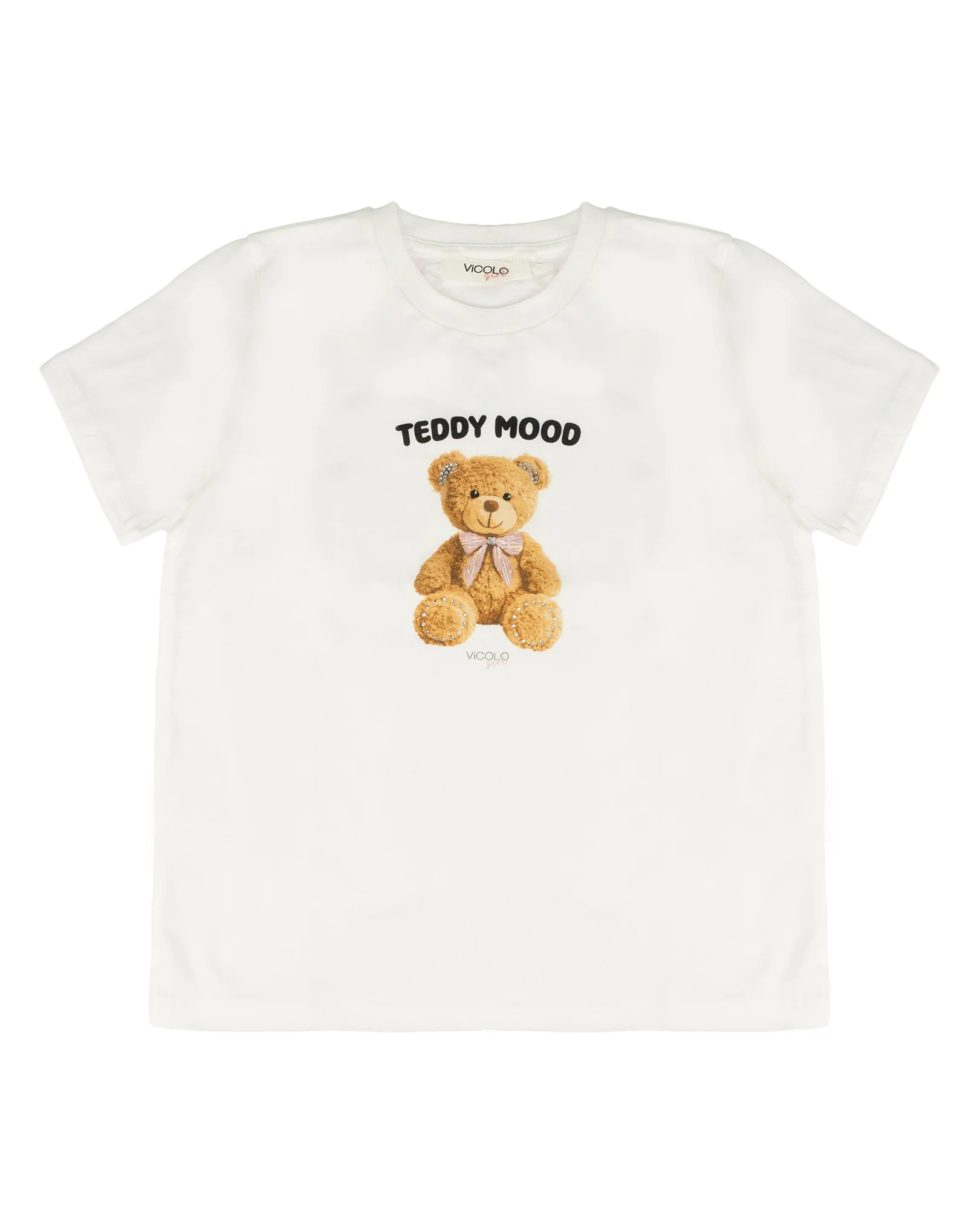 Vicolo Kids T-Shirt Bianco con Stampa per Bambine