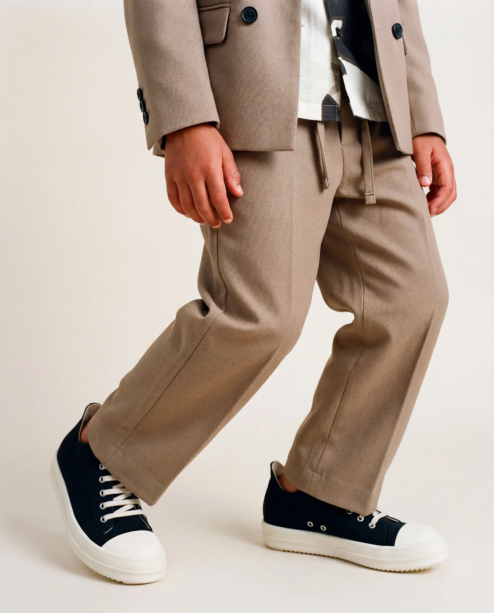 I'M Brian Kids Pantalone Taupè con Coulisse per Bambini