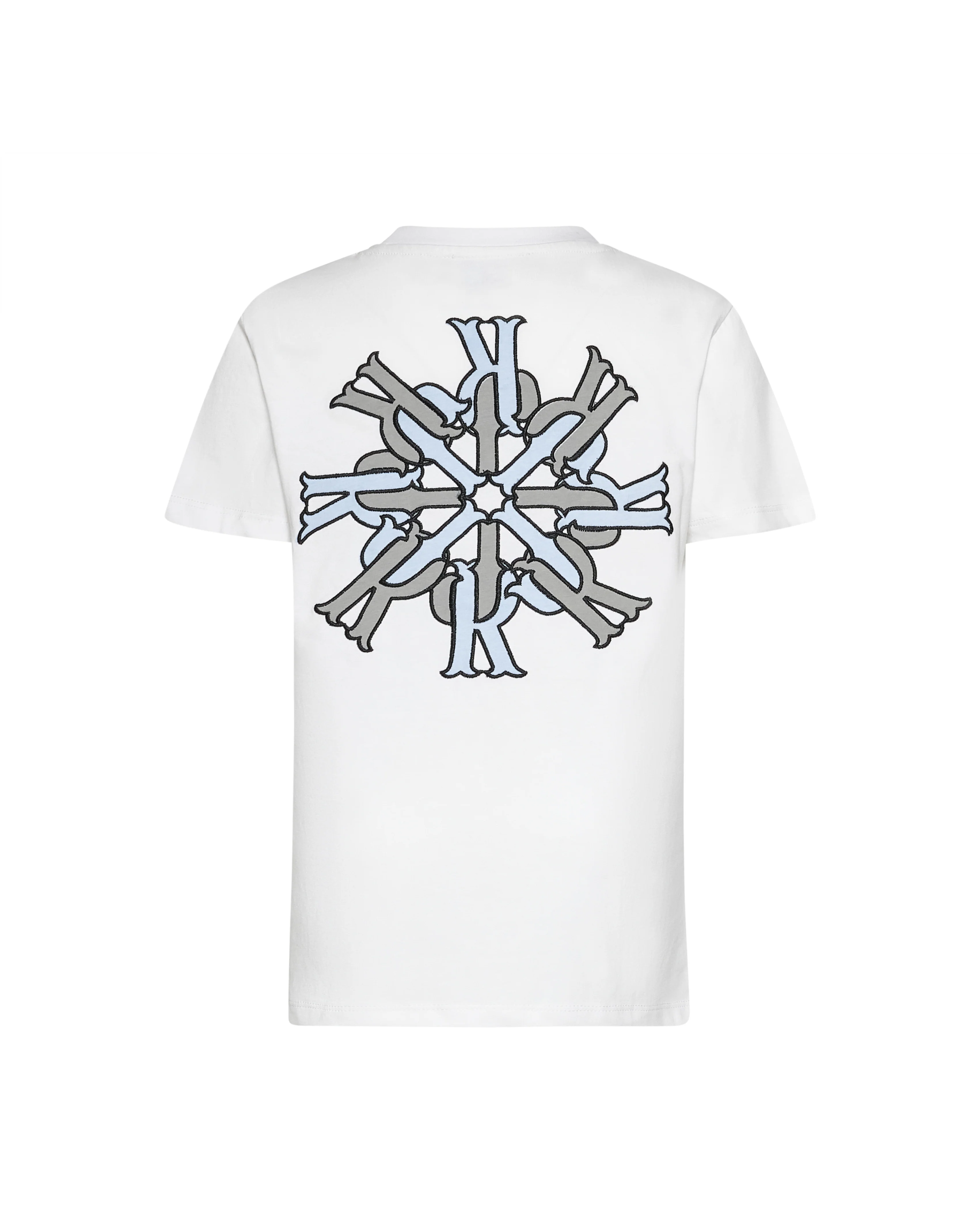 John Richmond Kids T-shirt Bianca con Stampa Logo a Contrasto e Stampa Retro