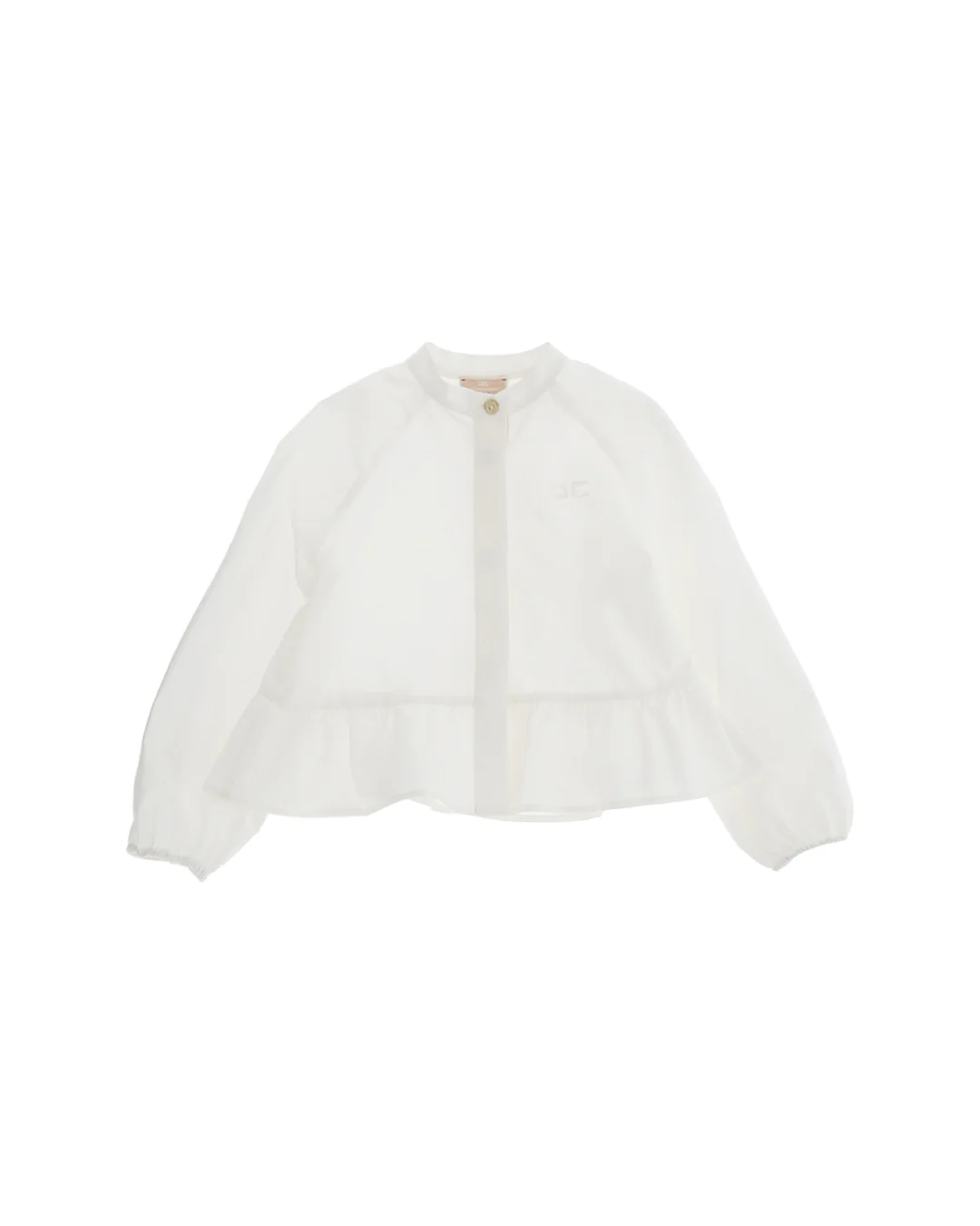 Elisabetta Franchi La Mia Bambina Camicia Panna con Volant per Neonate