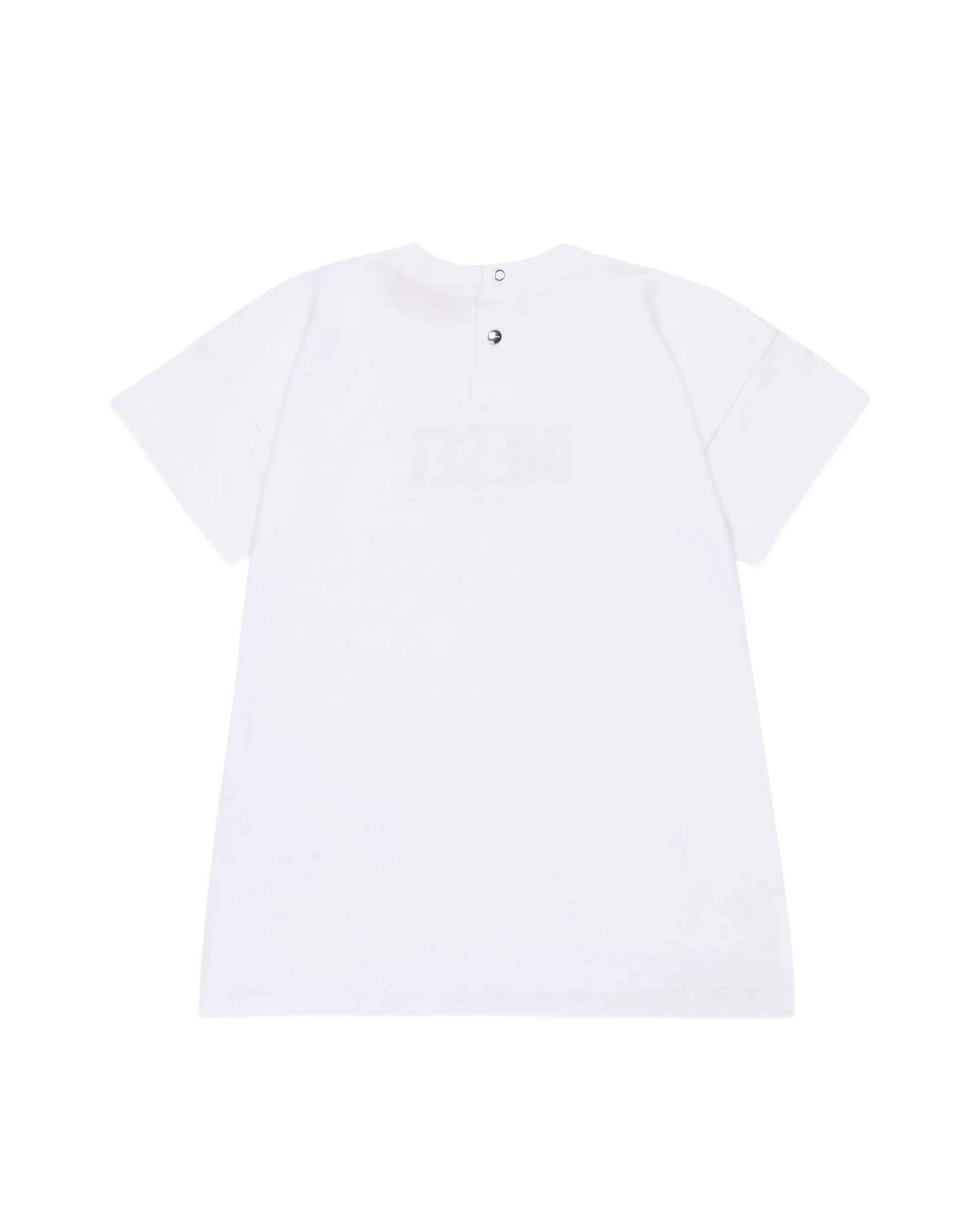 Diesel Kids Abito Bianco con Logo Stampato per Neonate
