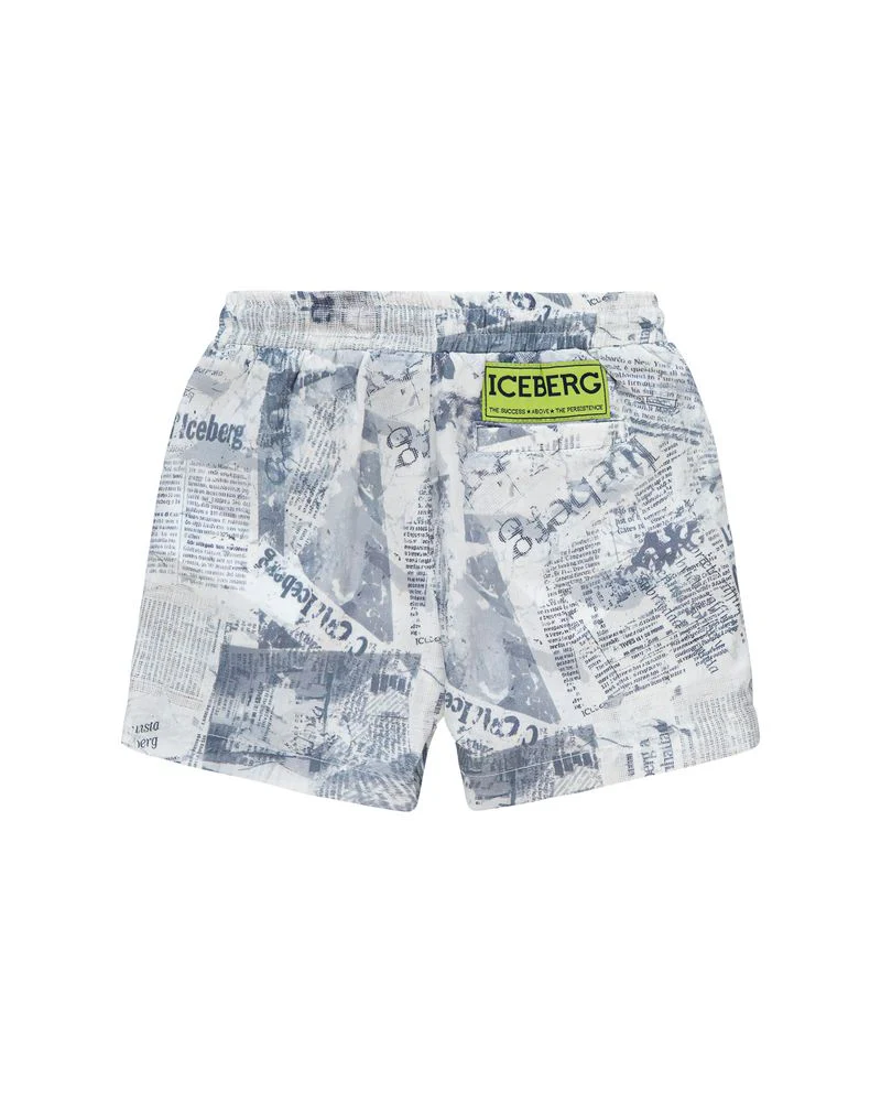 Iceberg Kids Bermuda Bianco Fantasia per Neonati