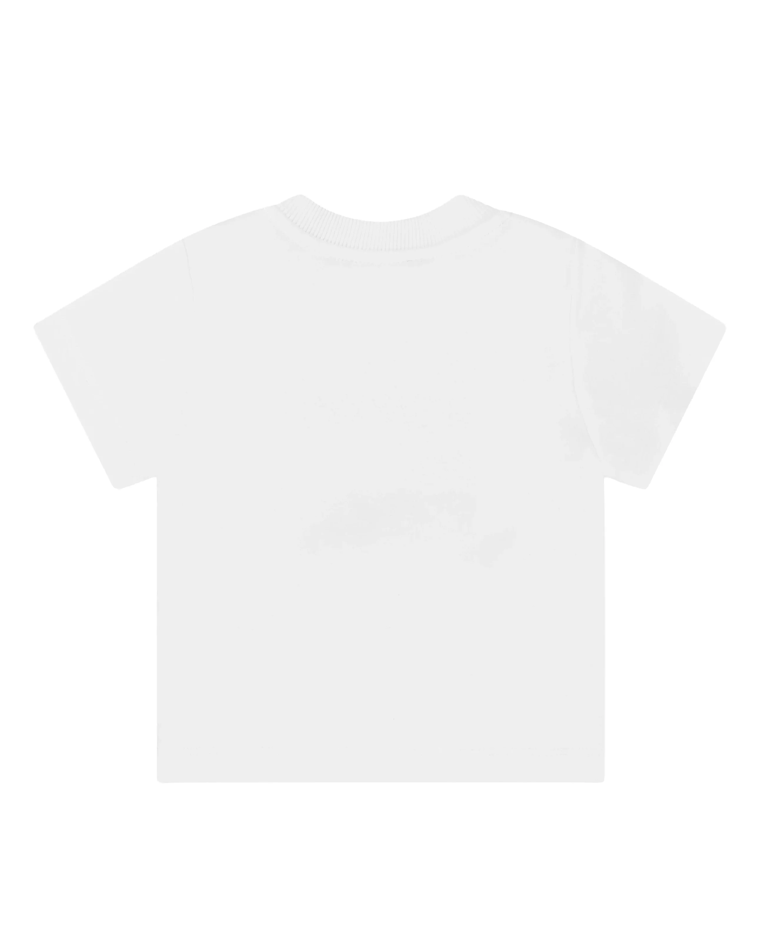 Moschino Kids T-Shirt Bianco con Logo Teddy Bear per Neonati