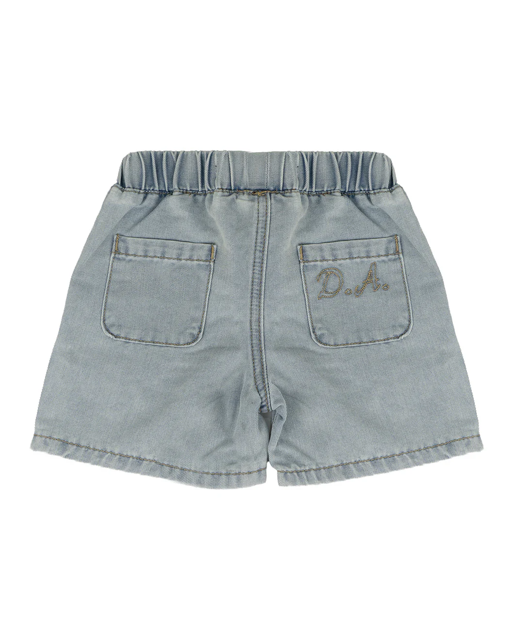 Daniele Alessandrini Kids Short in Denim con Logo per Neonati