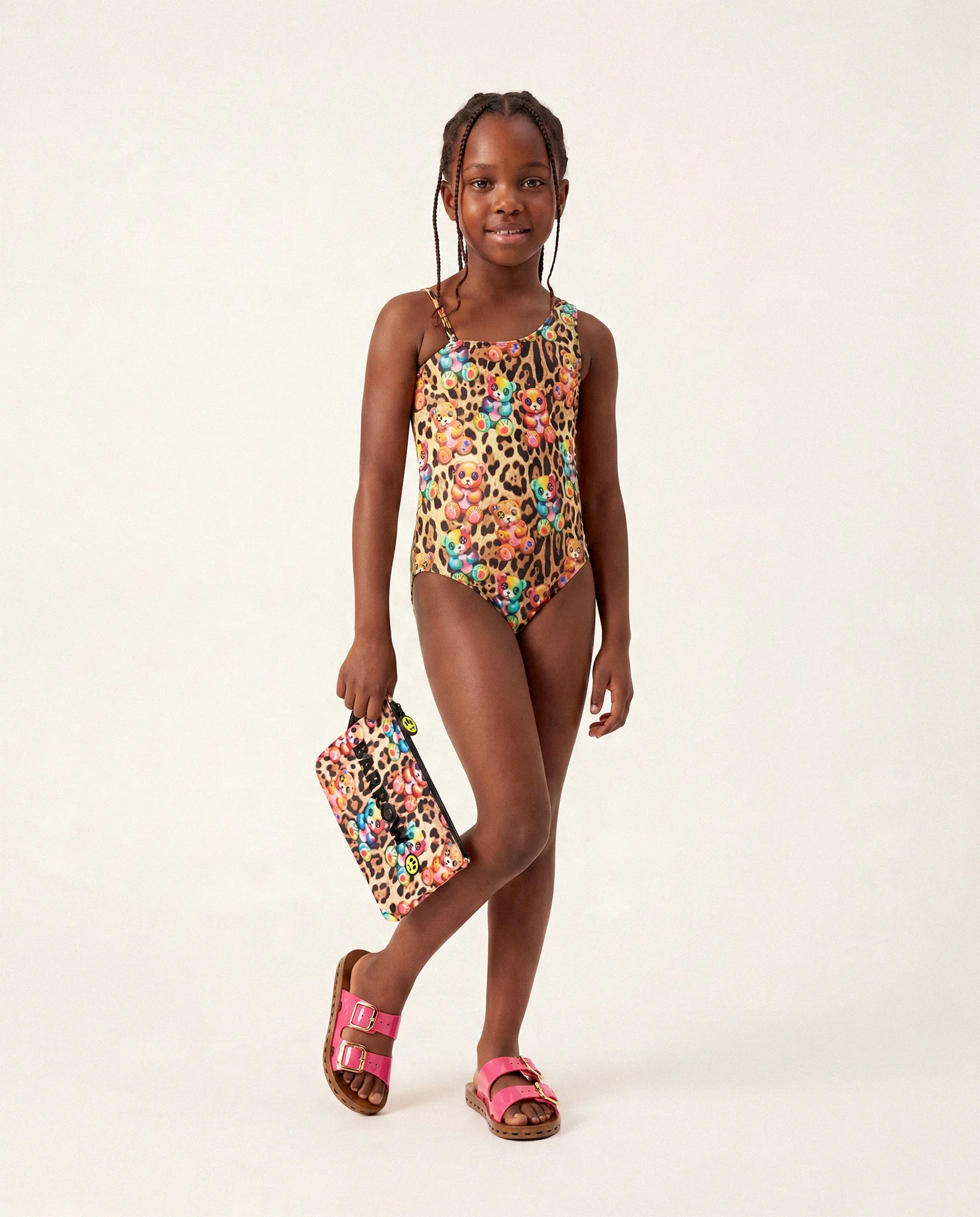 Barrow Kids Costume Intero Fantasia Leopardato Multicolor per Bambine