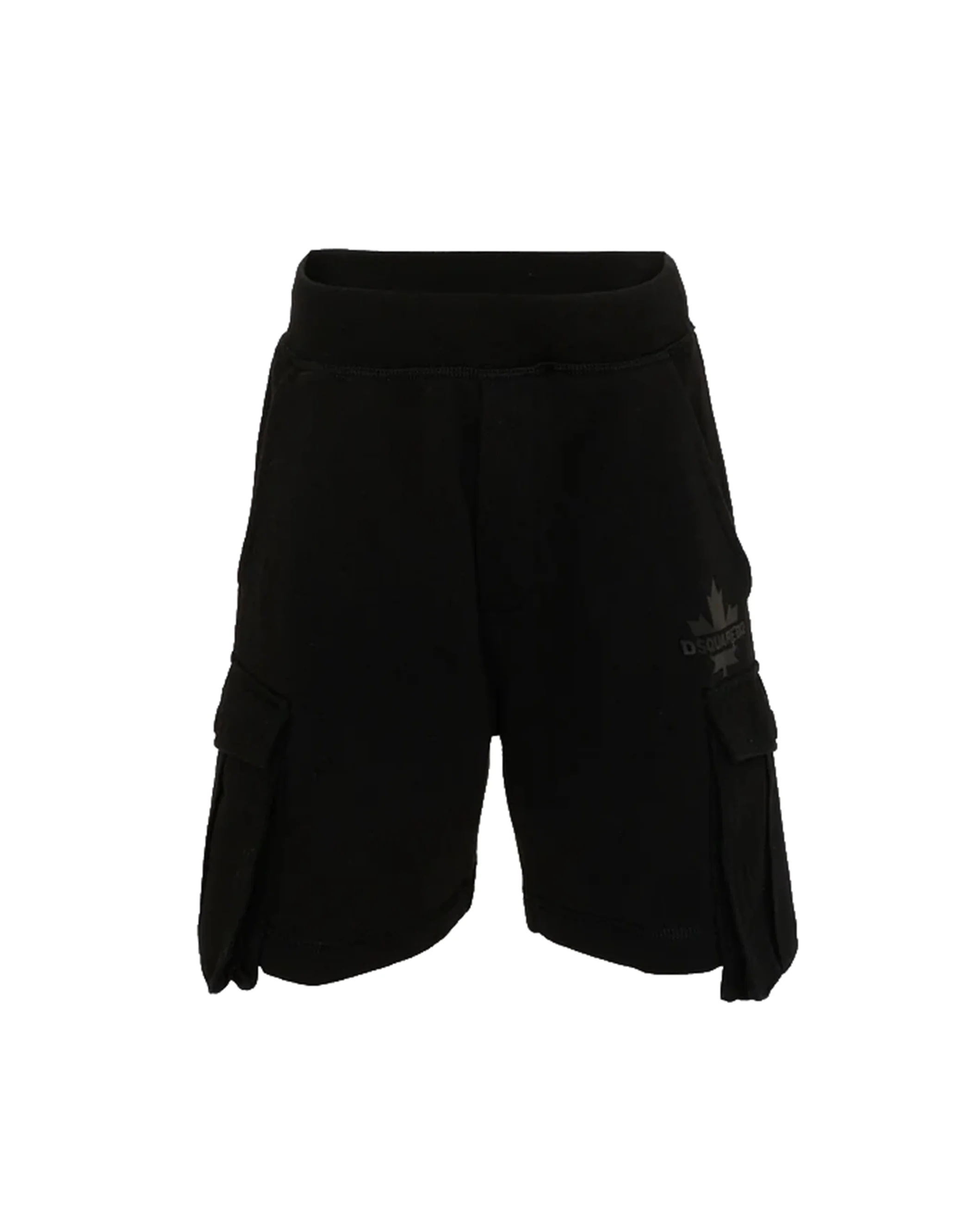Dsquared2 Kids Bermuda Nero con Tasche e Logo per Bambini