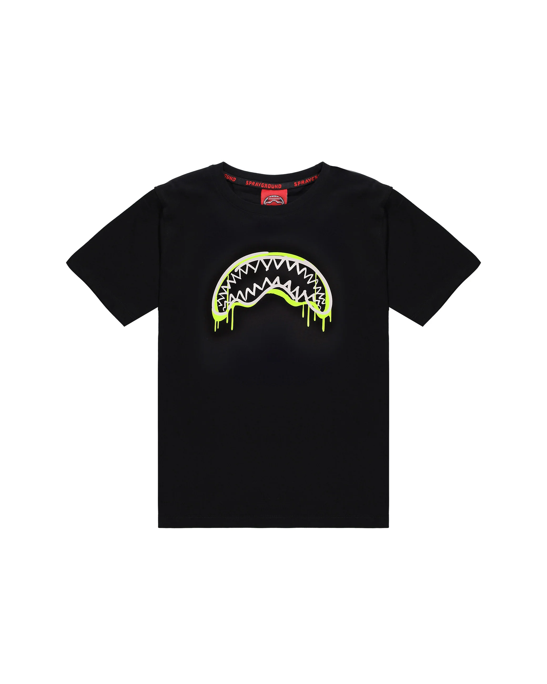 Sprayground Kids T-Shirt Nero con Stampa Fonte/Retro per Bambini