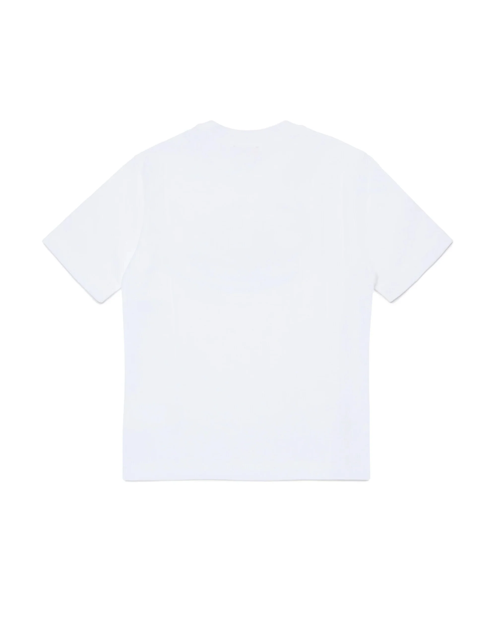 Diesel Kids T-shirt Bianca con Doppia Stampa Logo Unisex per Bambini