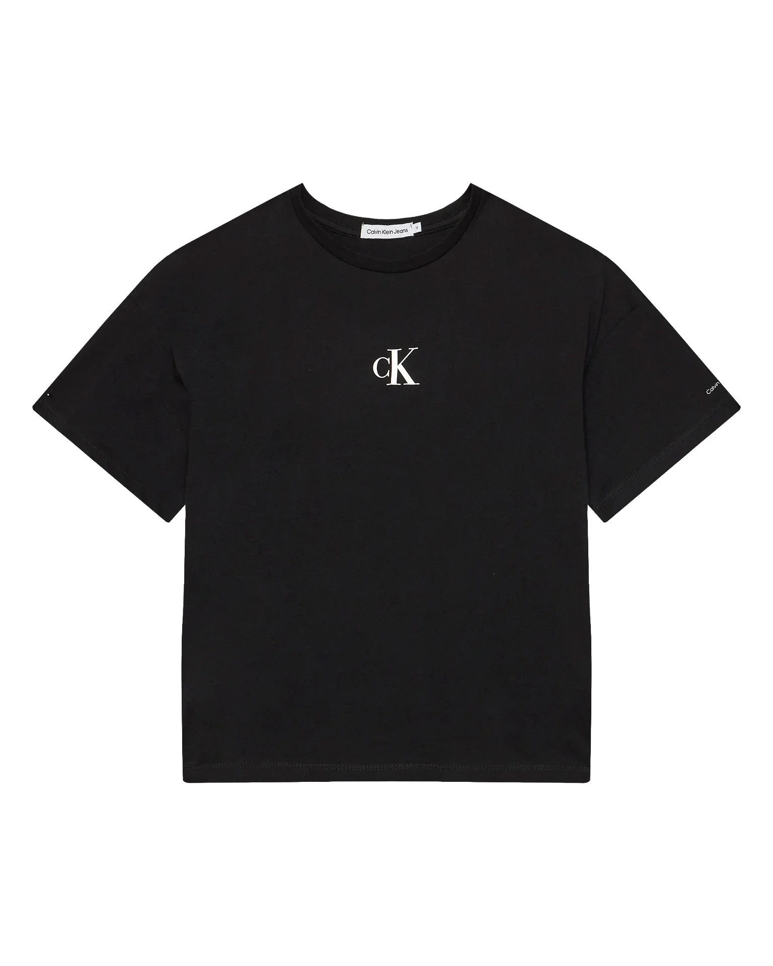 Calvin Klein Kids T-Shirt Nero con Logo per Bambini