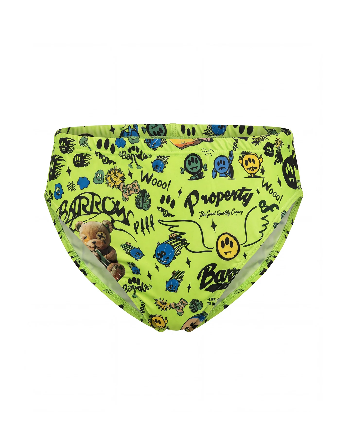 Barrow Kids Costume Slip Verde Fluo All-Over per Bambini