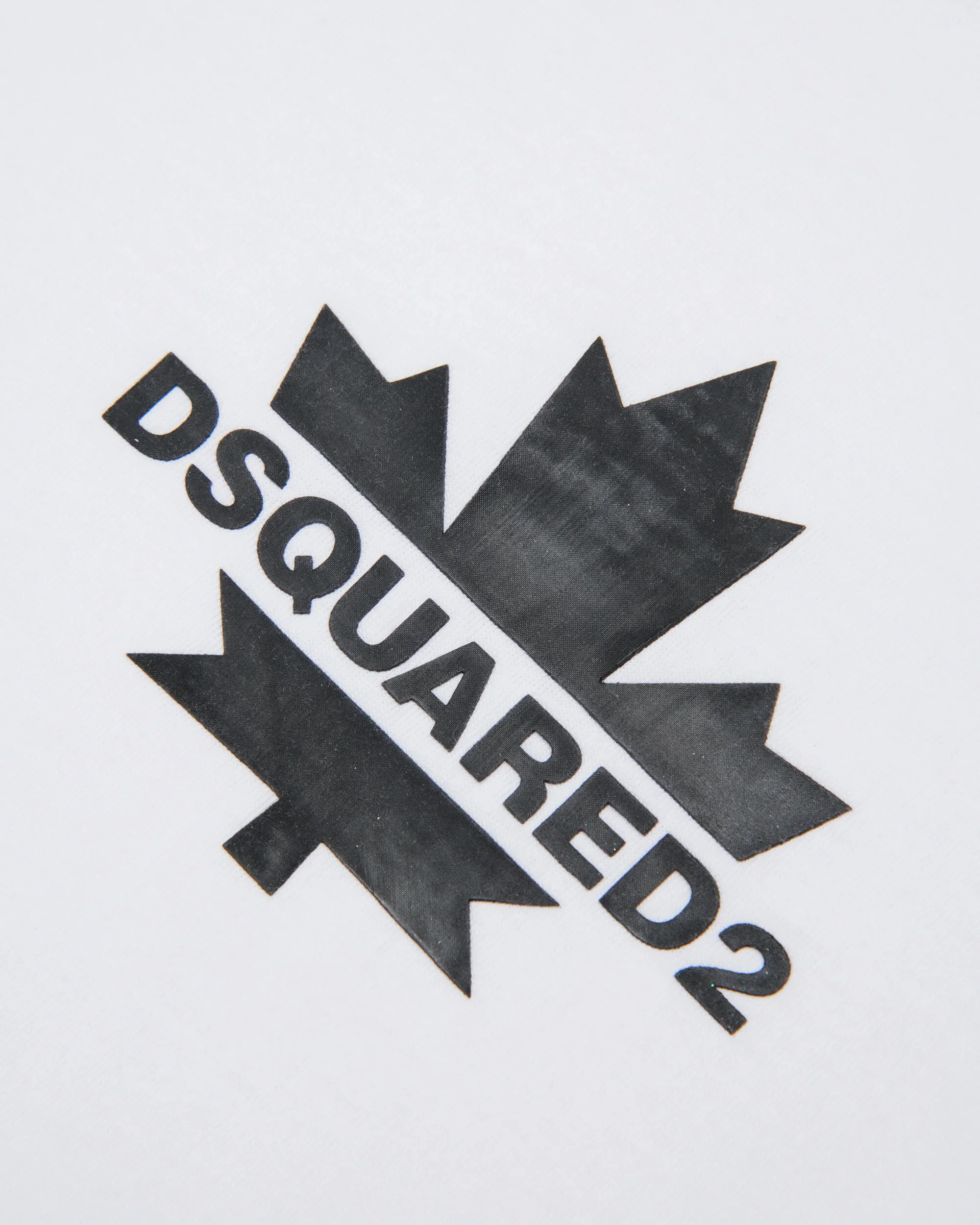 Dsquared2 Kids T-shirt Bianca con Stampa Logo Foglia D'acero per Bambini