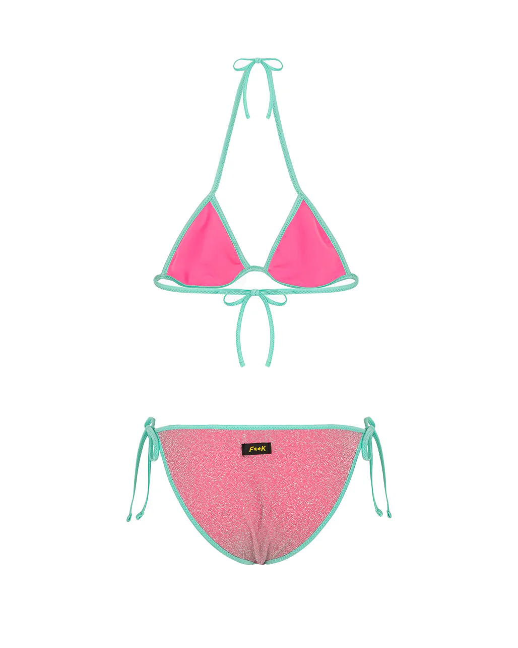 F**K Kids Costume a Triangolo Viola e Rosa per Bambine