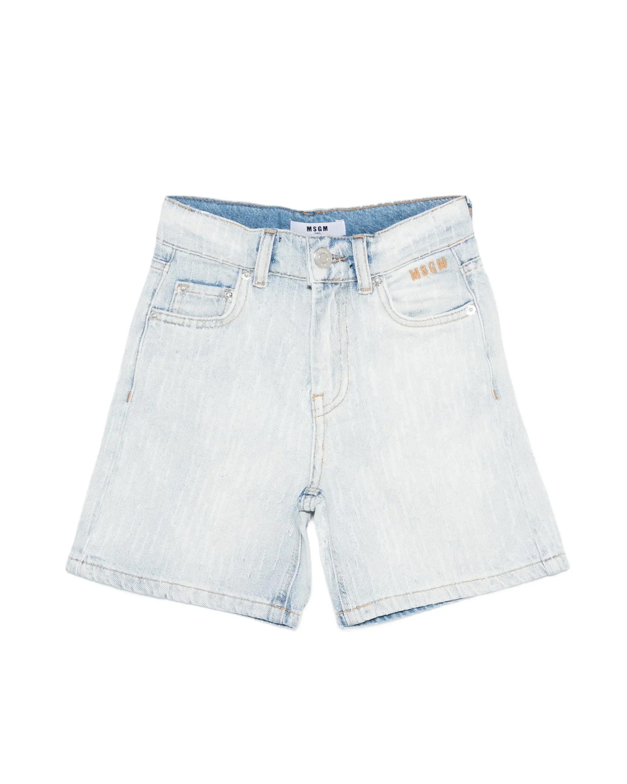 Msgm Kids Bermuda in Denim per Bambine