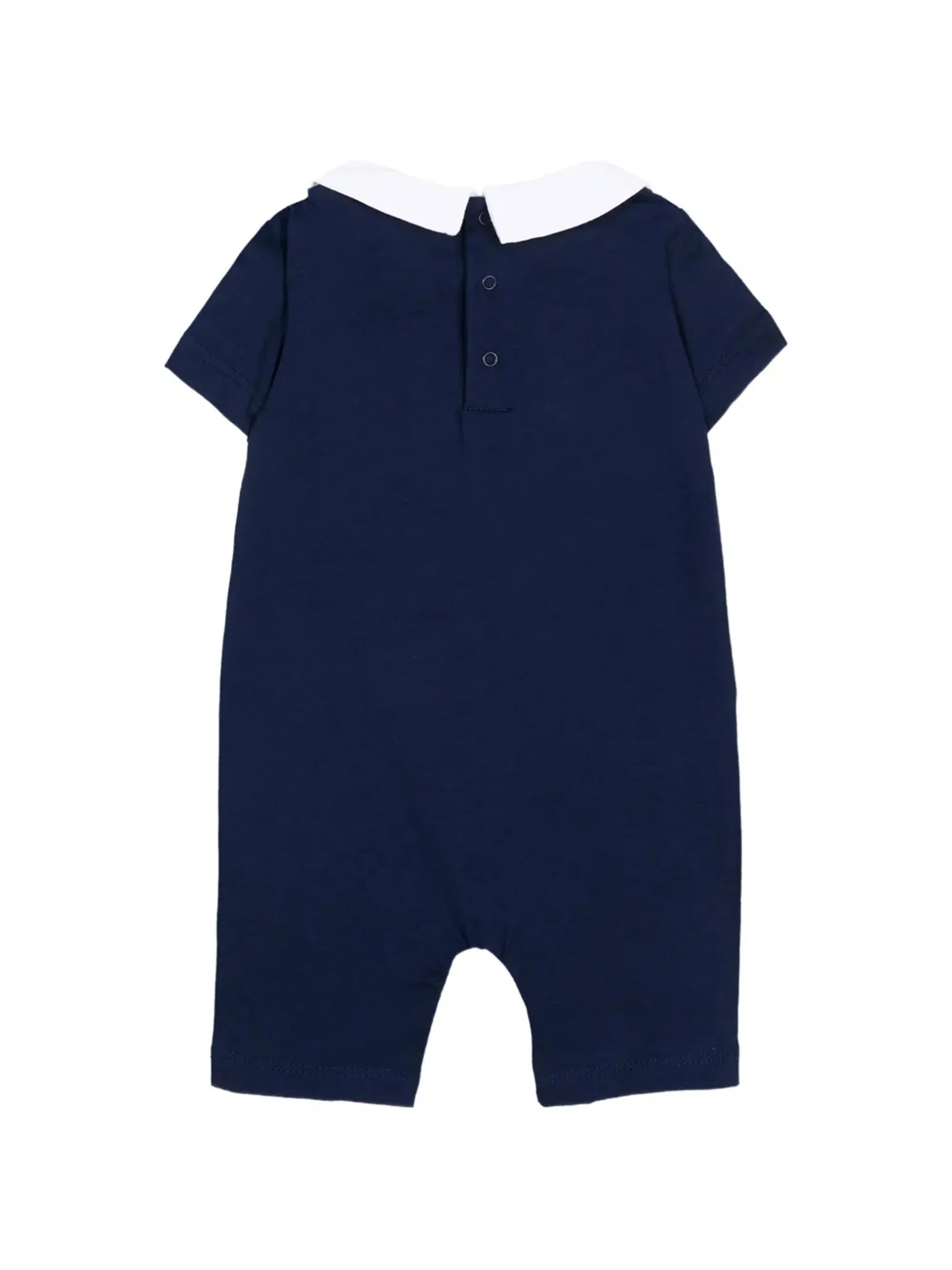 Moschino Kids Pagliaccetto Blu con Logo Teddy Bear per Neonati