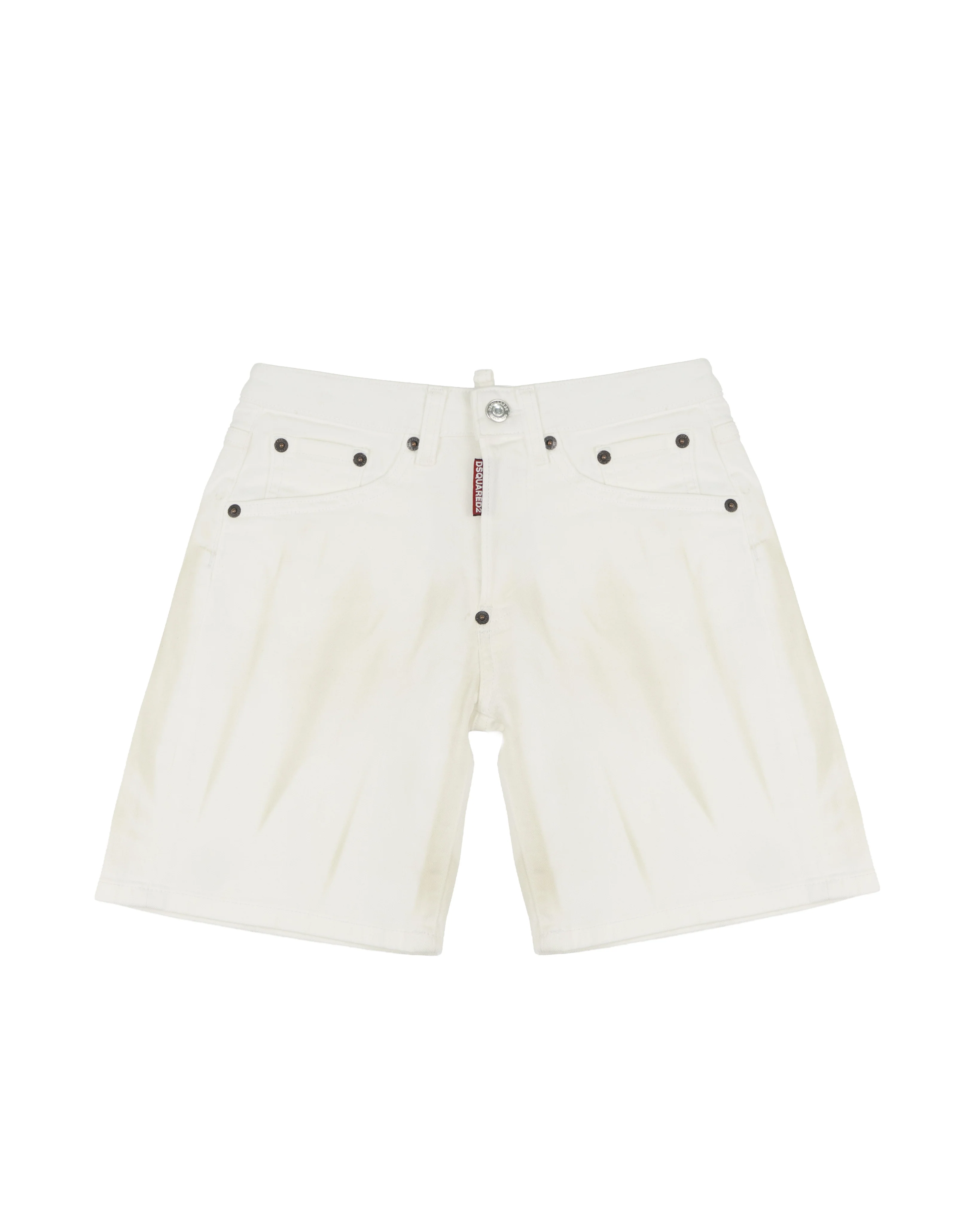 Dsquared2 Kids Bermuda Bianco con Stampa Logo sul Retro per Bambini