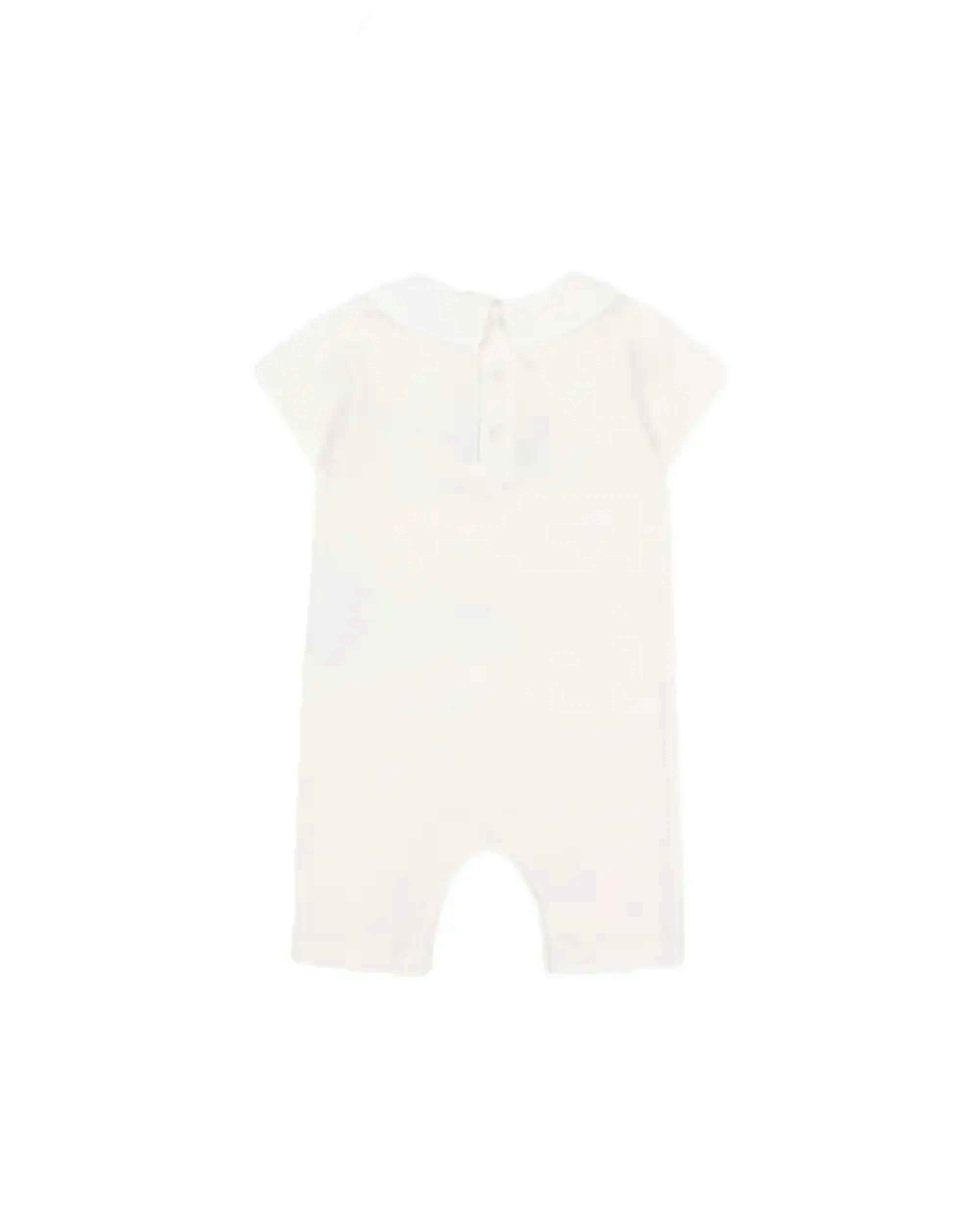 Moschino Kids Pagliaccetto Panna con Stampa e Chiusura con Bottoni sul Retro per Neonati