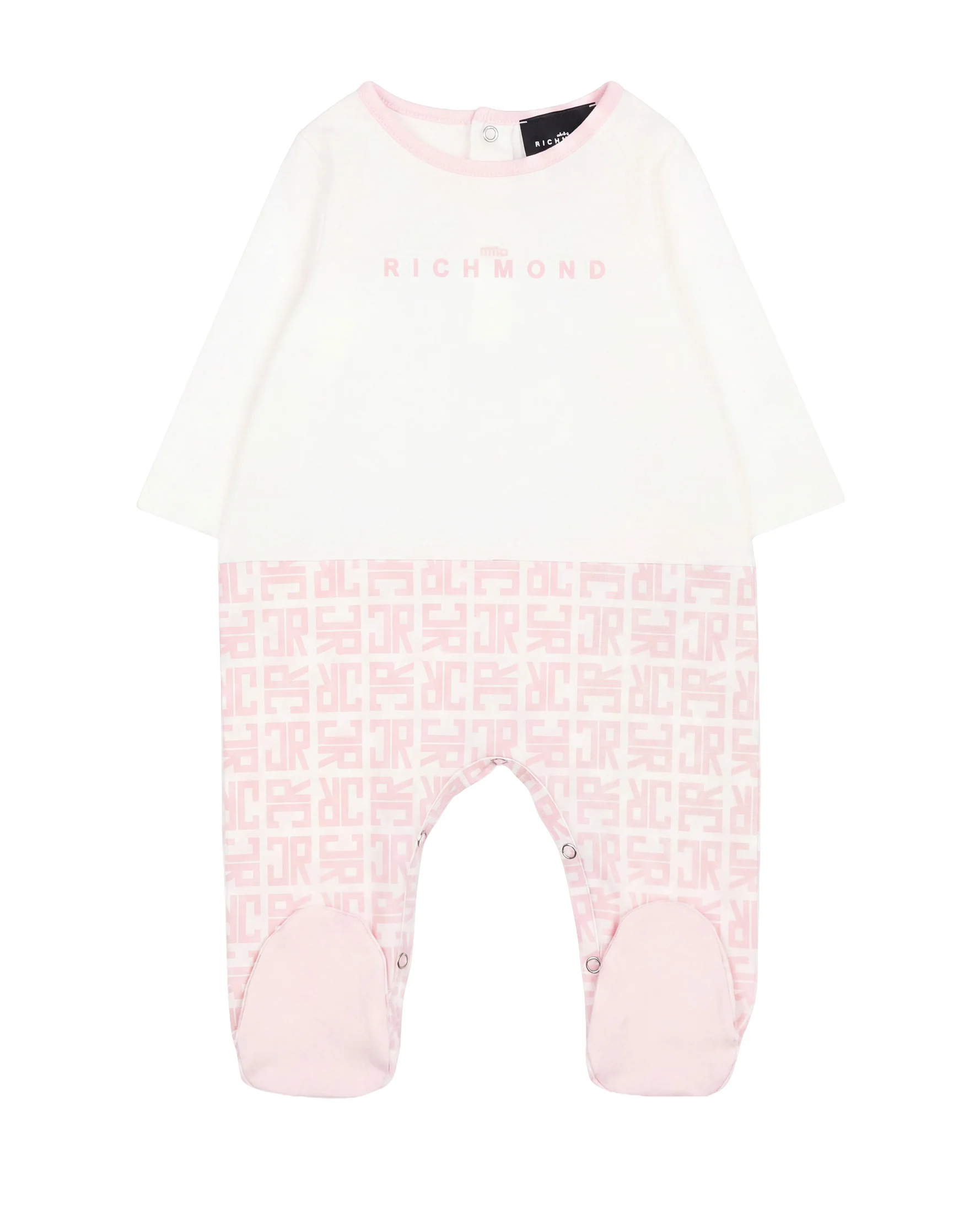 John Richmond Kit Tutina con Cappellino e Bavetta Rosa per Neonati