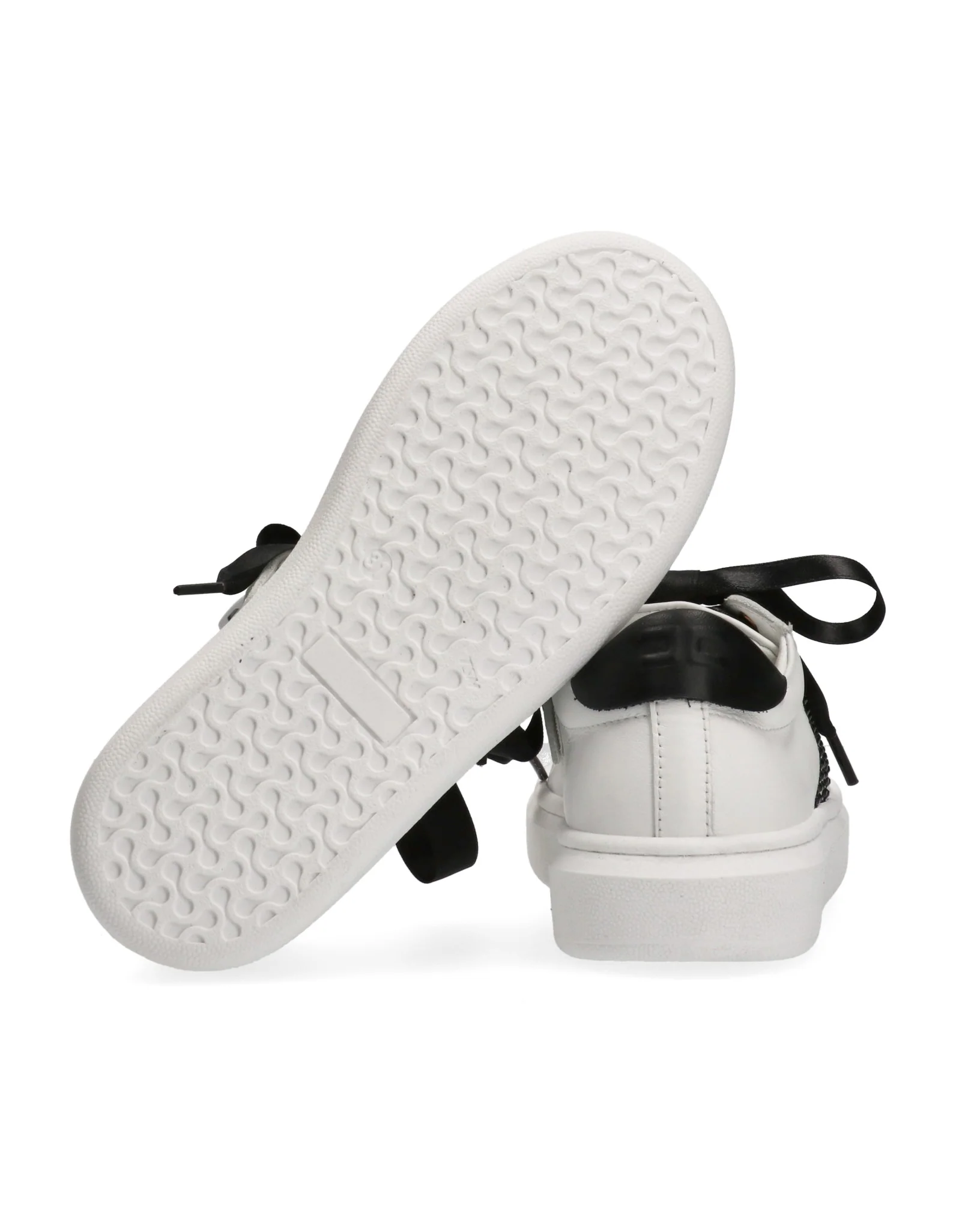Elisabetta Franchi La Mia Bambina Sneakers Bassa Bianco/Nero con Lacci per Bambine
