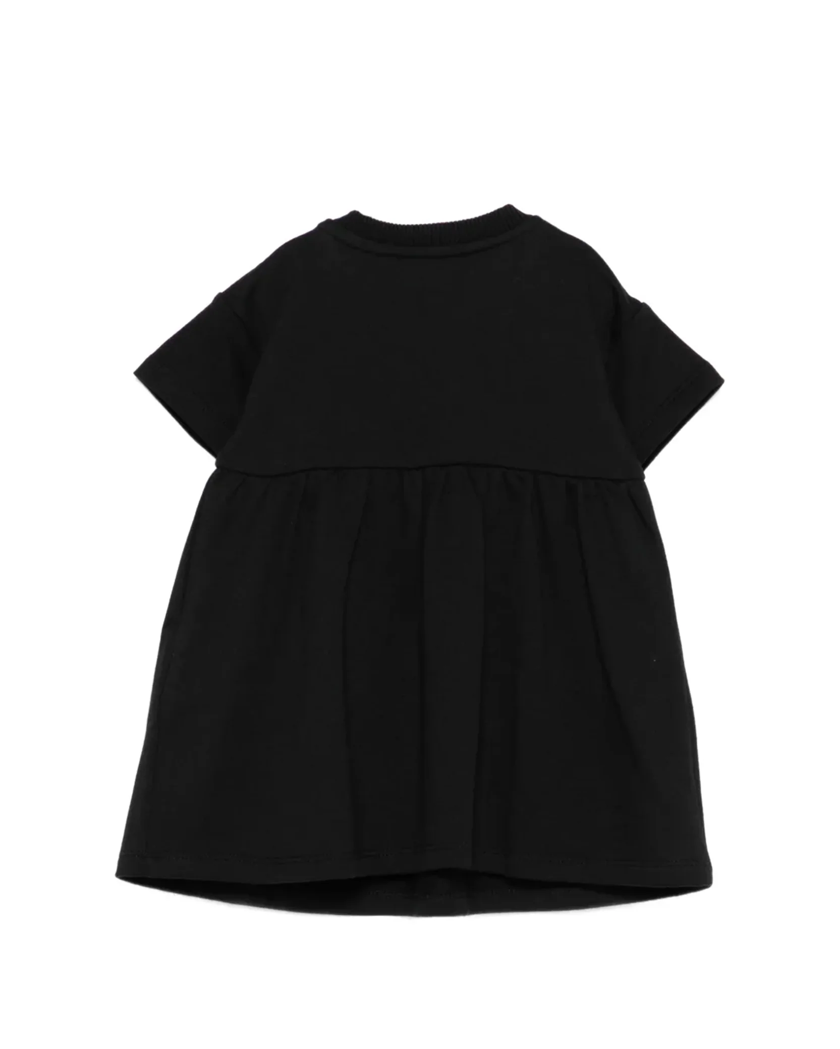 Moschino Kids Abito Nero Con Logo Teddy Bear per Neonate