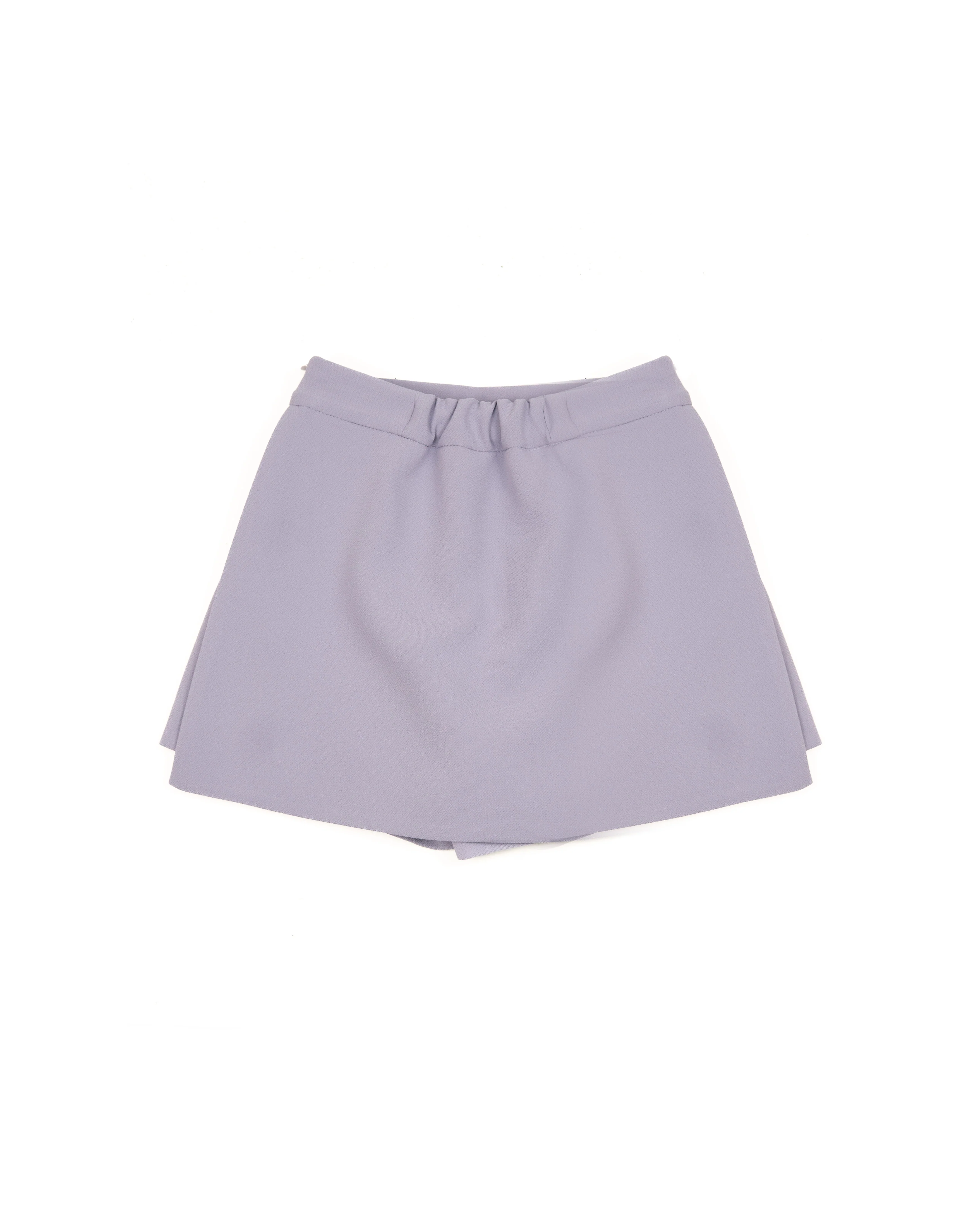 Elisabetta Franchi La Mia Bambina Short Lilla con Motivo Logo Laterale Avorio per Bambine