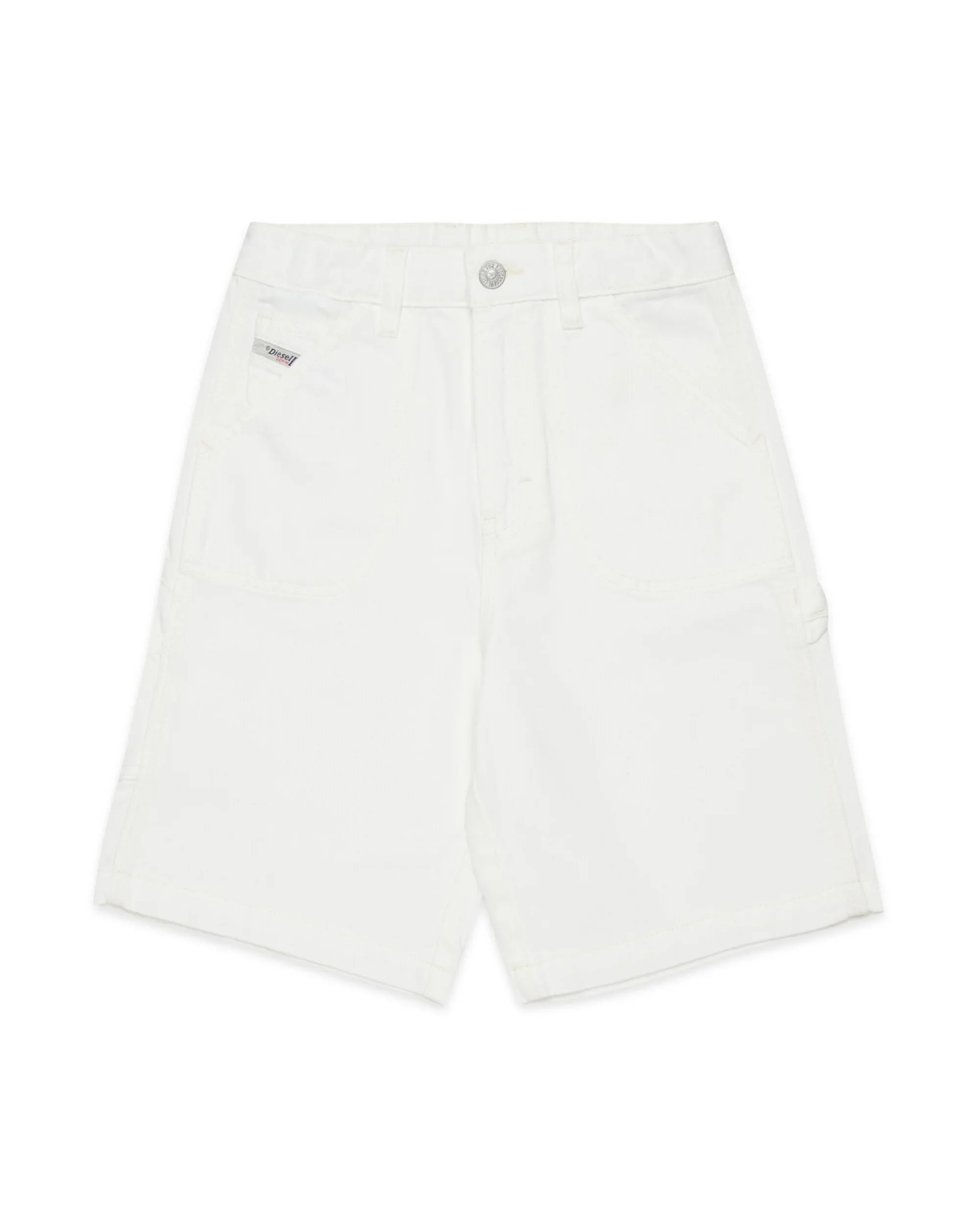 Diesel Kids Bermuda in Denim Bianco per Bambini
