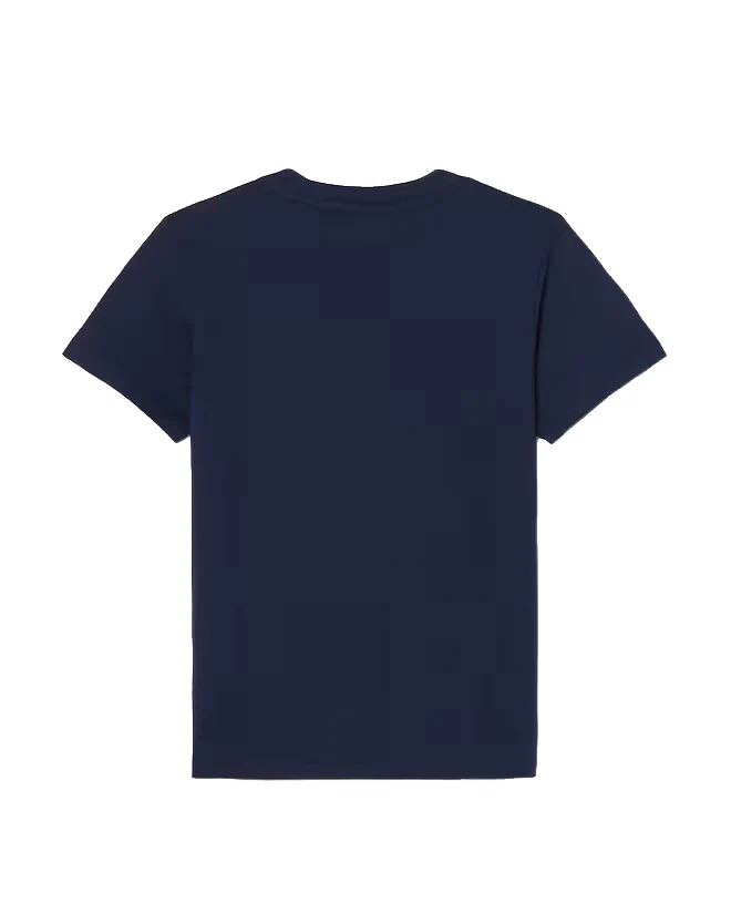 Lacoste Kids T-Shirt Blu con Ricamo Logo Unisex