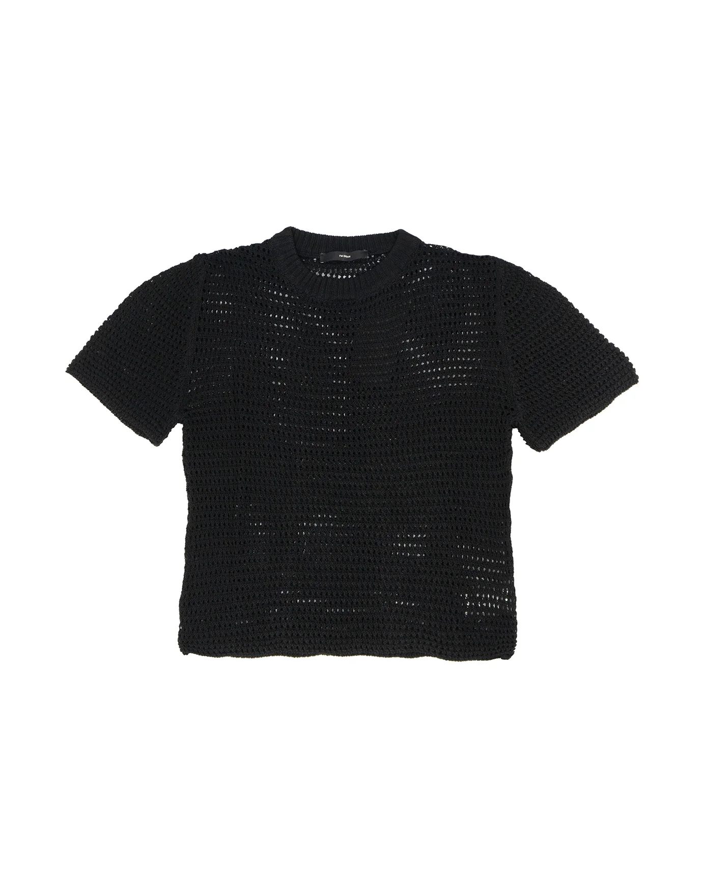 I'M Brian Kids T-Shirt Nero in Maglia Traforata per Bambini