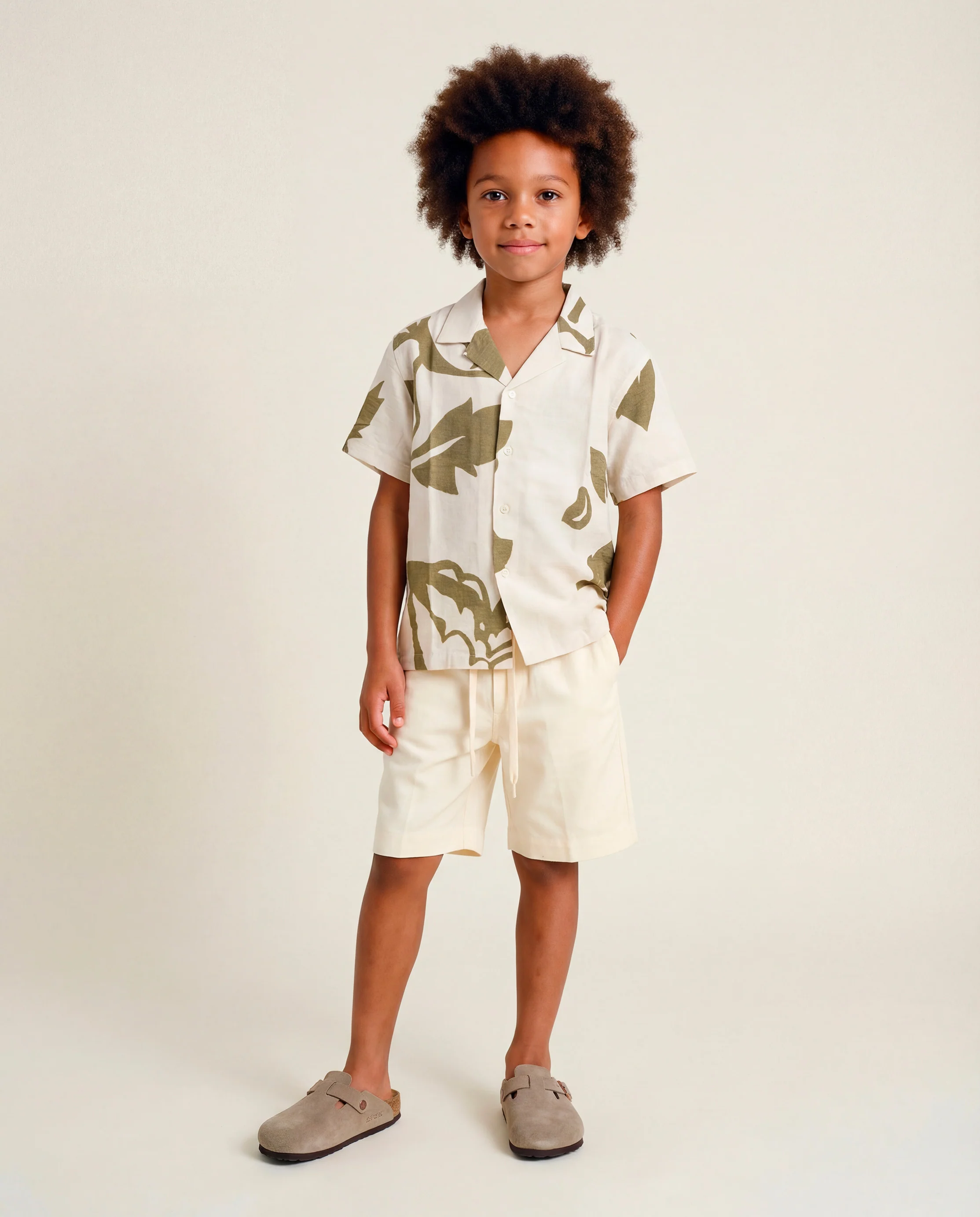 I'M Brian Kids Camicia con Stampa Botanica per Bambini