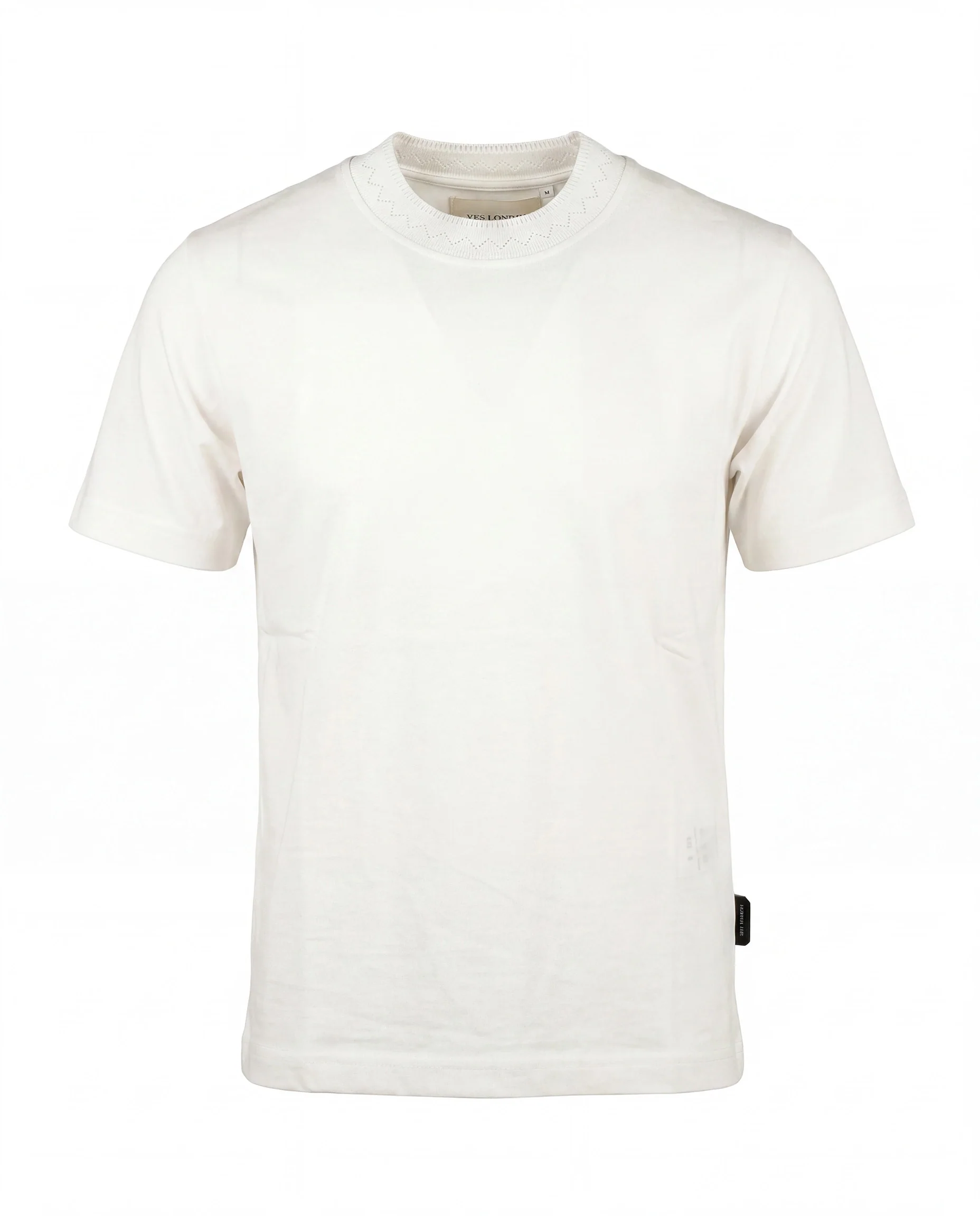 Yes London Kids T-Shirt Bianco con Colletto Ricamato per Bambini