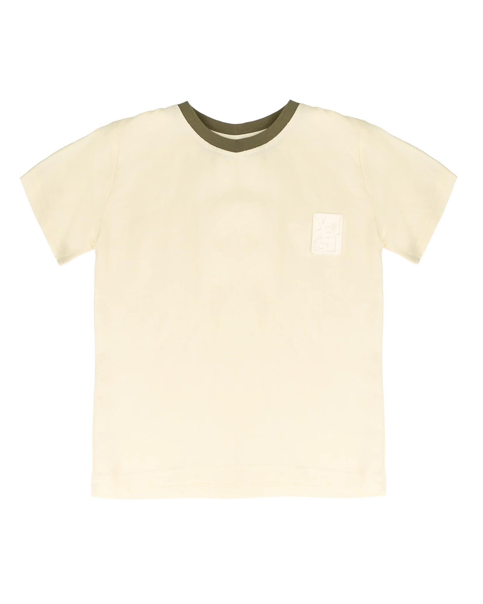 Yes London T-Shirt Beige con Logo per Bambini