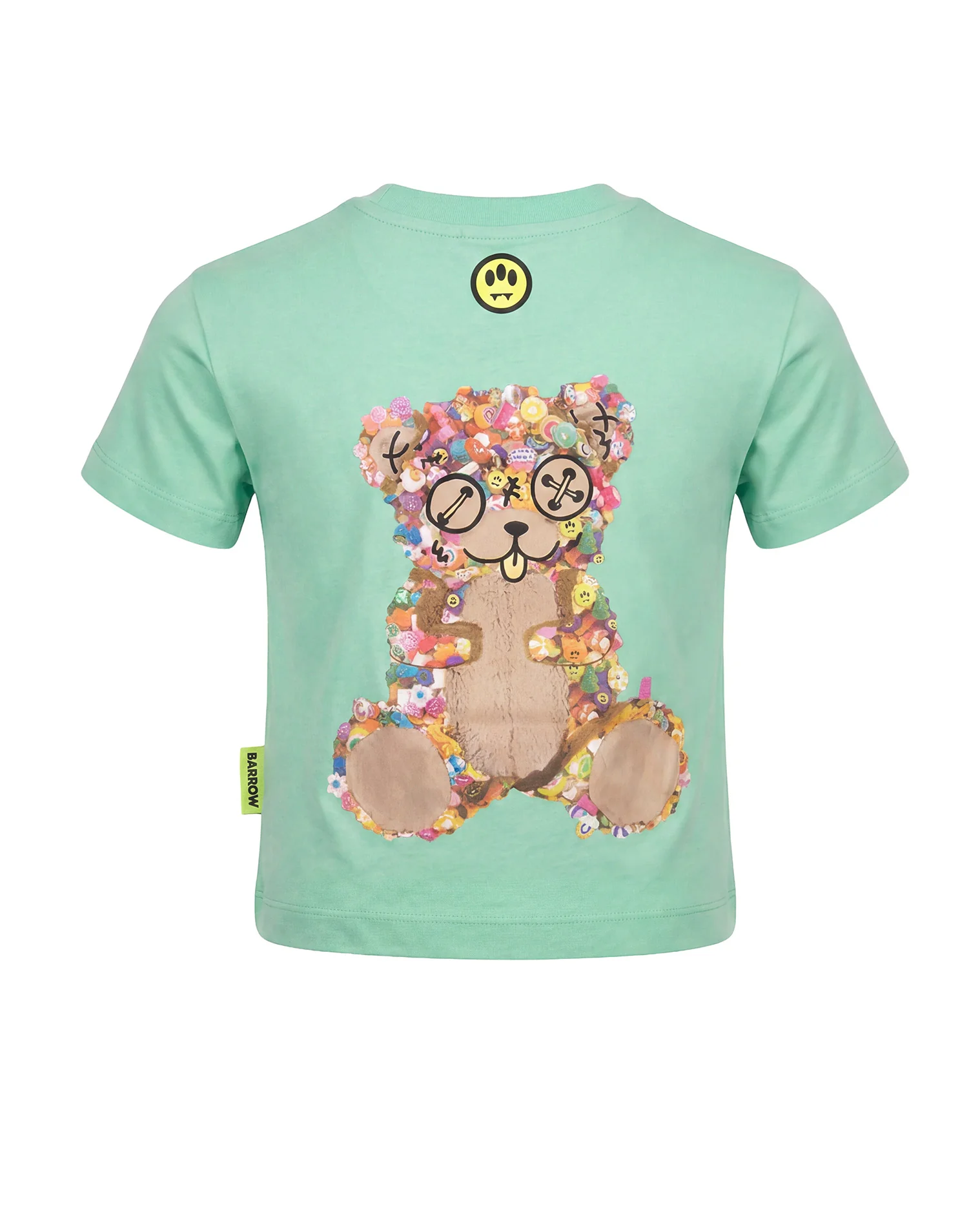 Barrow Kids t-Shirt Verde con Stampa Logo per Bambine