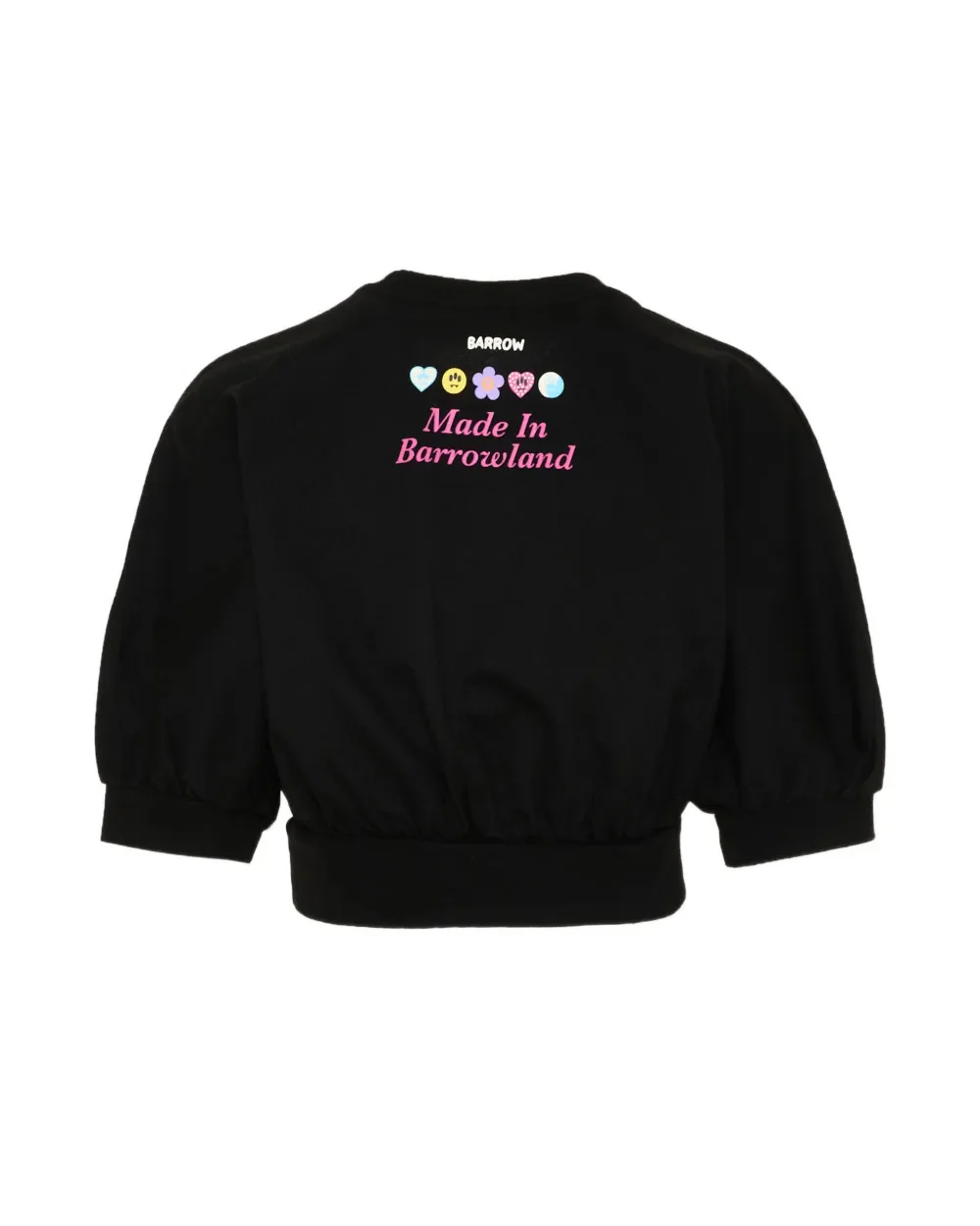 Barrow Kids T-Shirt Nero con Toppe per Bambine