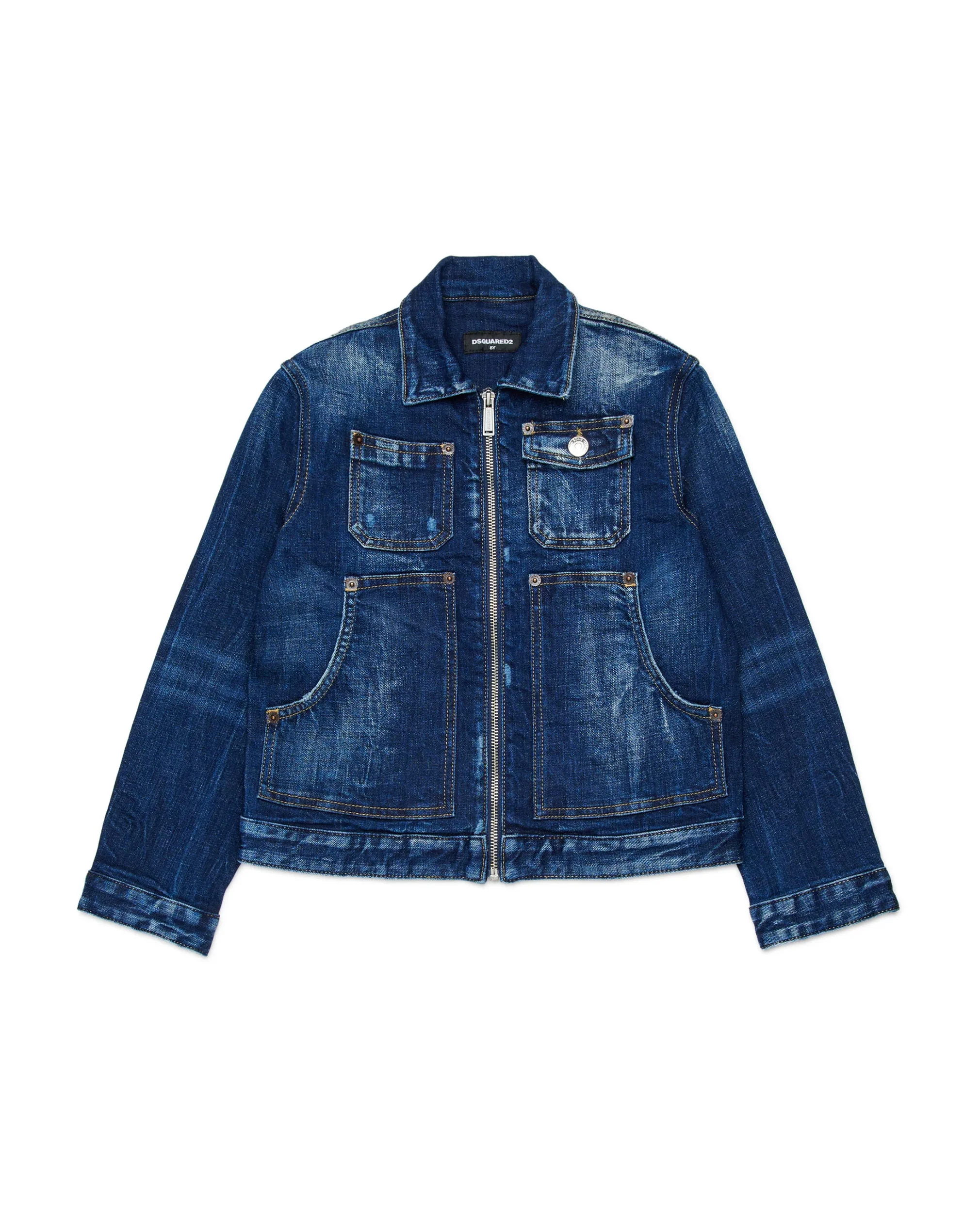 Dsquared2 Kids Giacca in Denim Blu per Bambini