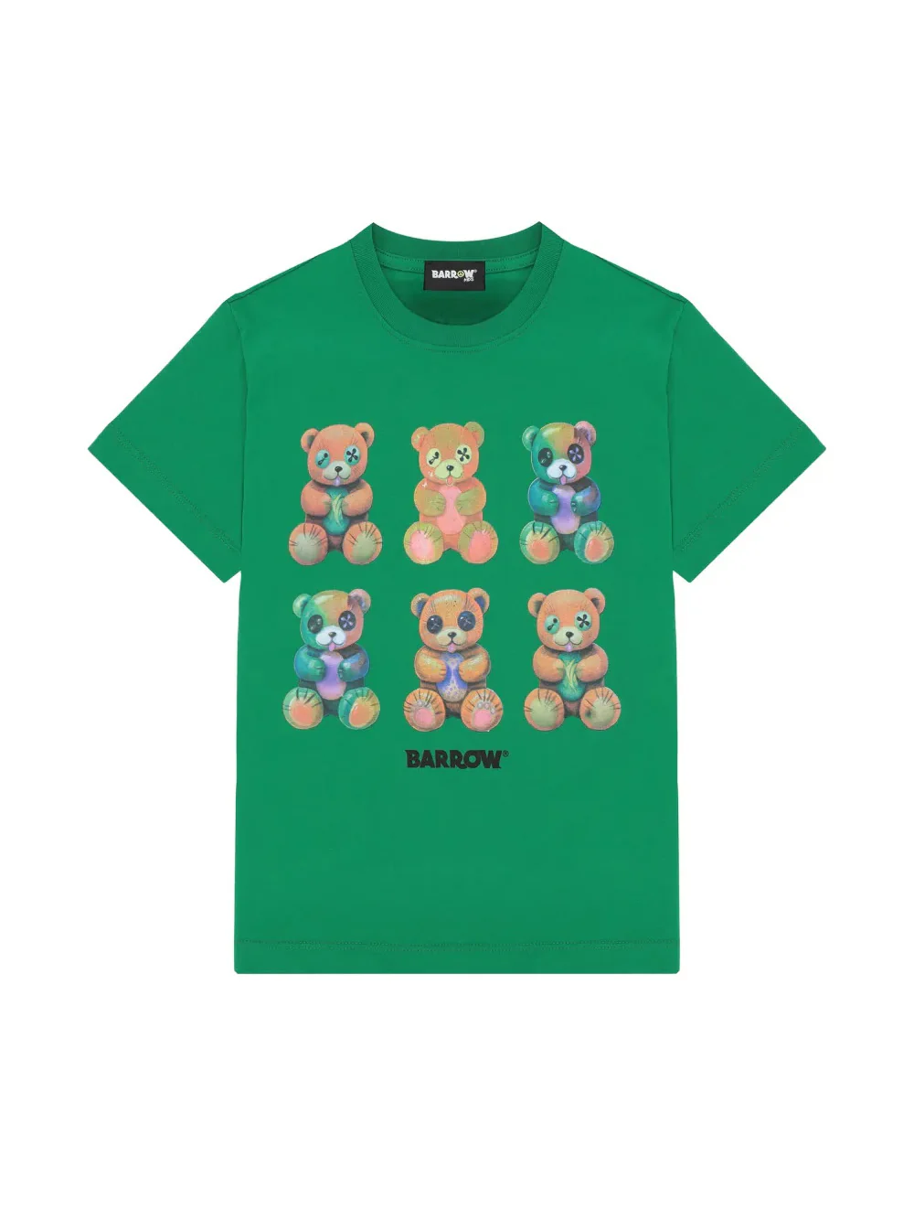 Barrow Kids T-Shirt Verde con Stampa Teddy per Bambini