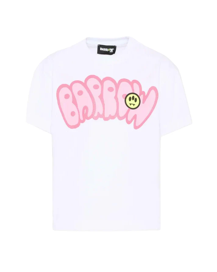 Barrow Kids T-Shirt Bianco con Stampa per Bambine