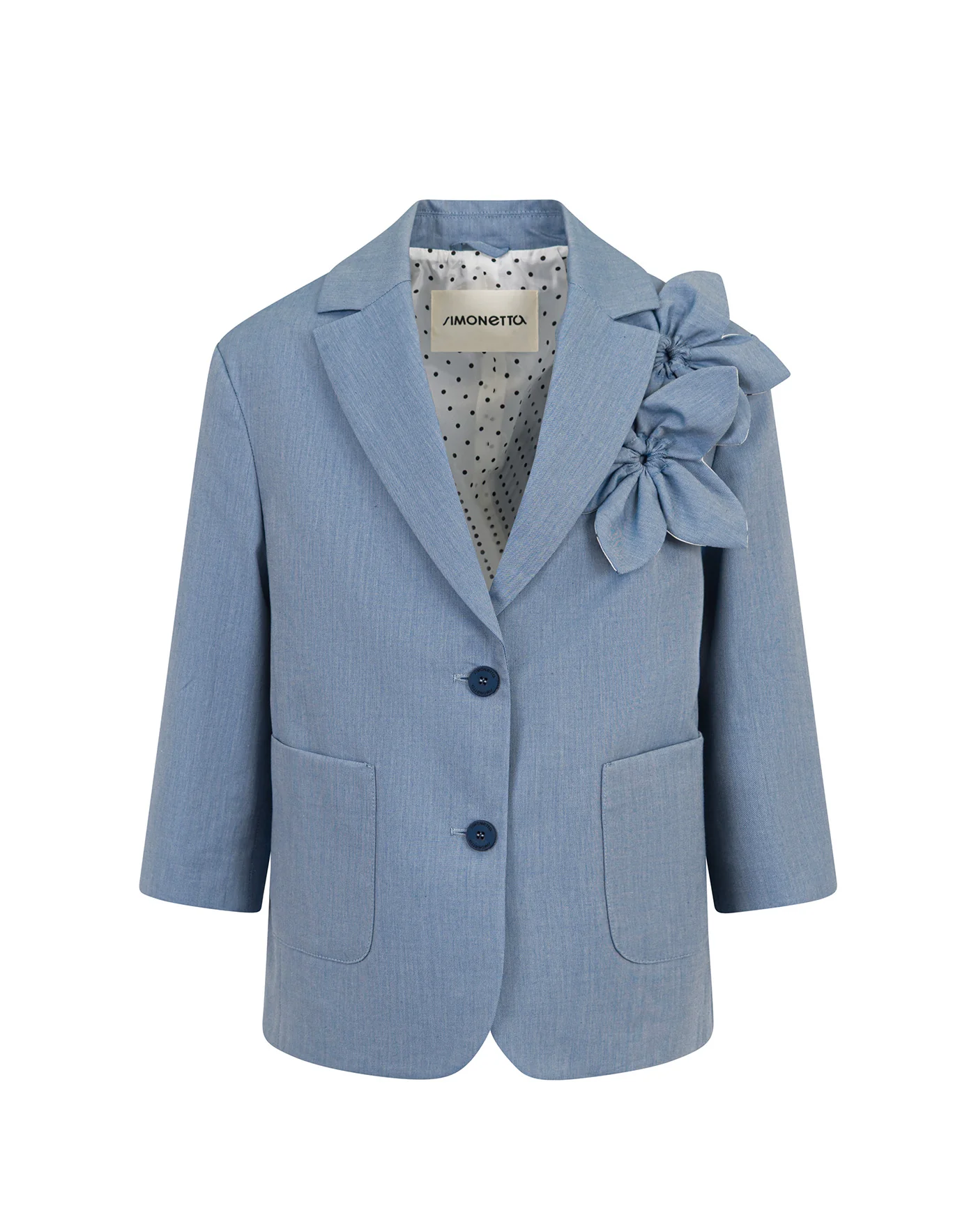Simonetta Kids Giacca Avion da Completo con Applicazione per Bambine