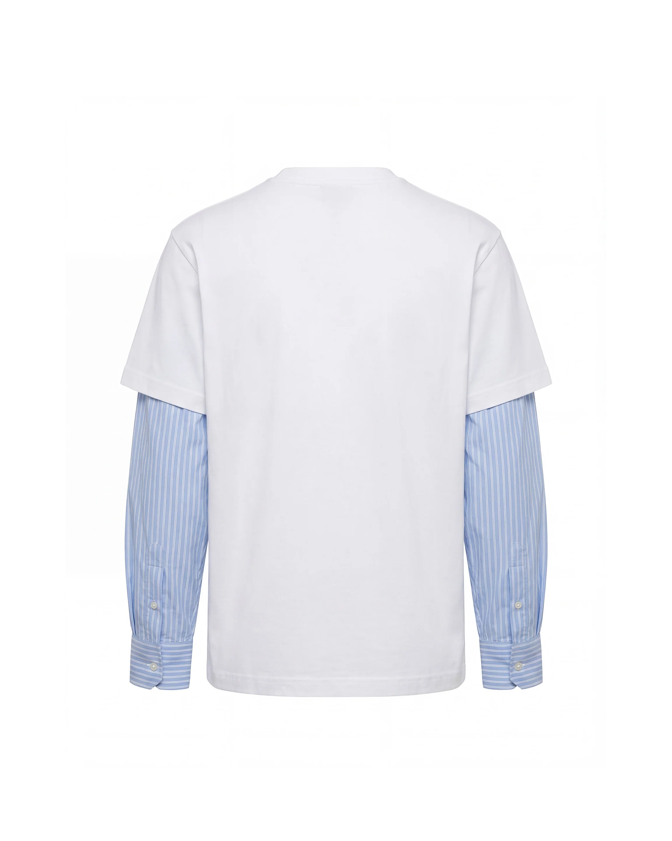 I'M Brian Kids T-Shirt Bianco con Maniche Camicia Blu per Bambini