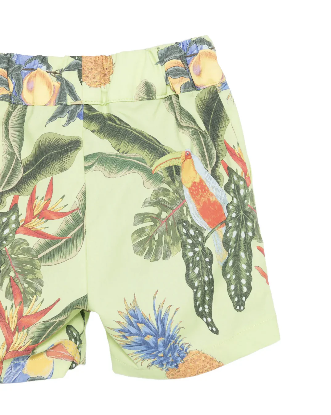 Roberto Cavalli Kids Bermuda Verde Lime a Fantasia per Neonati