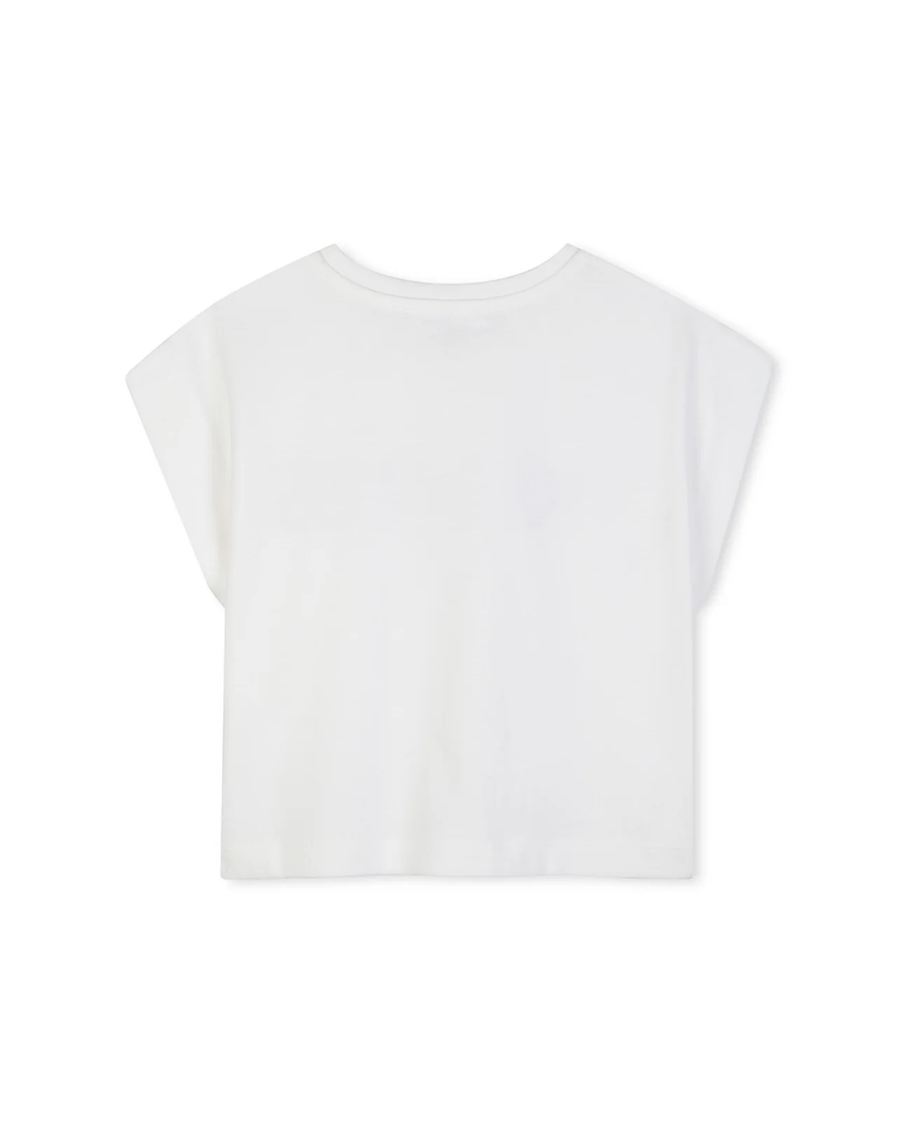 Michael Kors Kids T-Shirt Bianco con Logo Strass per Bambine