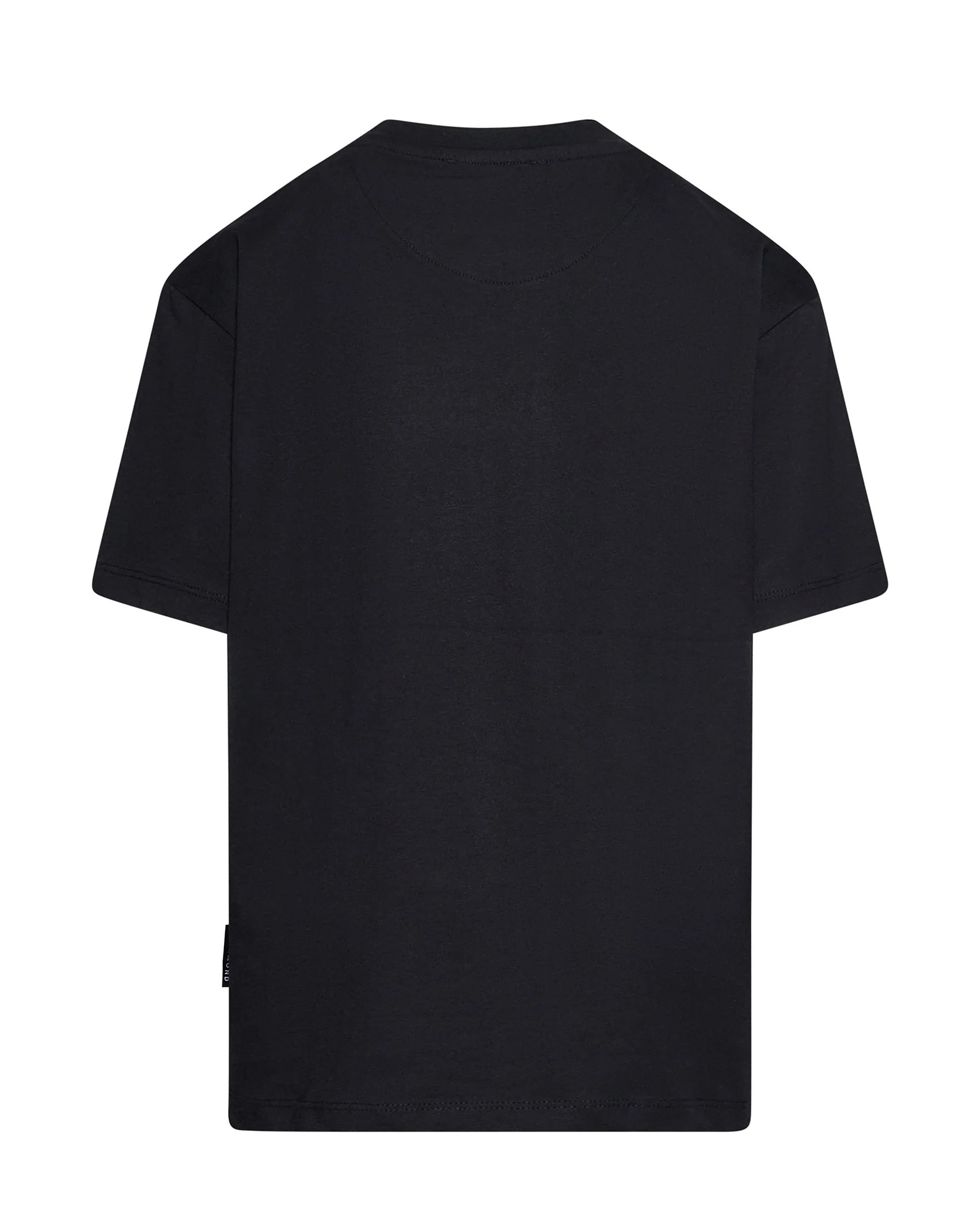 John Richmond Kids T-Shirt Nero con Strass e Logo per Bambina