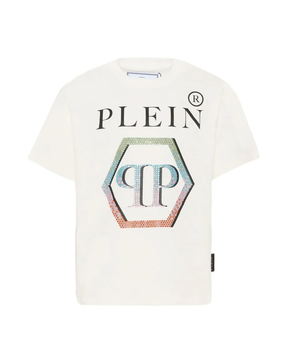 Philipp Plein Kids T-Shirt Bianco con Stampa Multicolor per Bambini