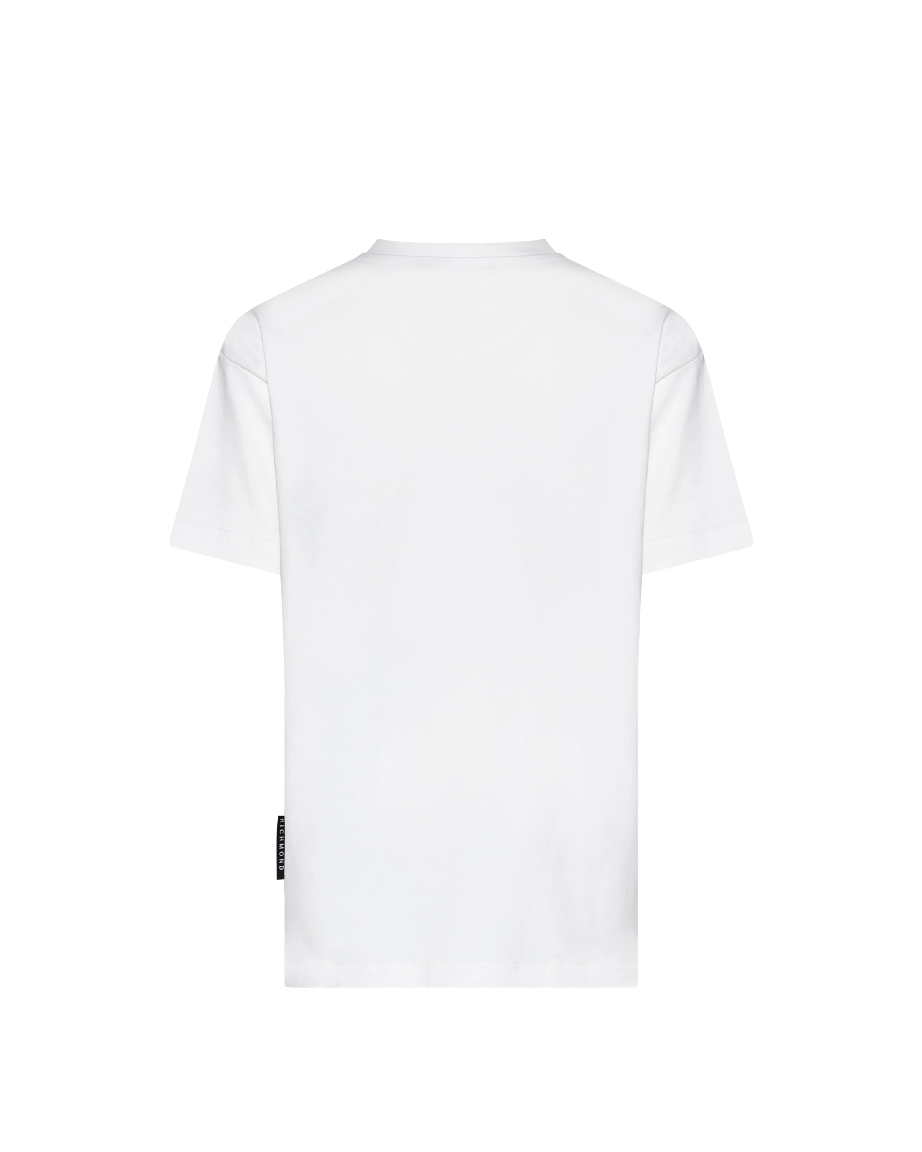 John Richmond Kids T-Shirt Bianco con Ricamo per Bambini