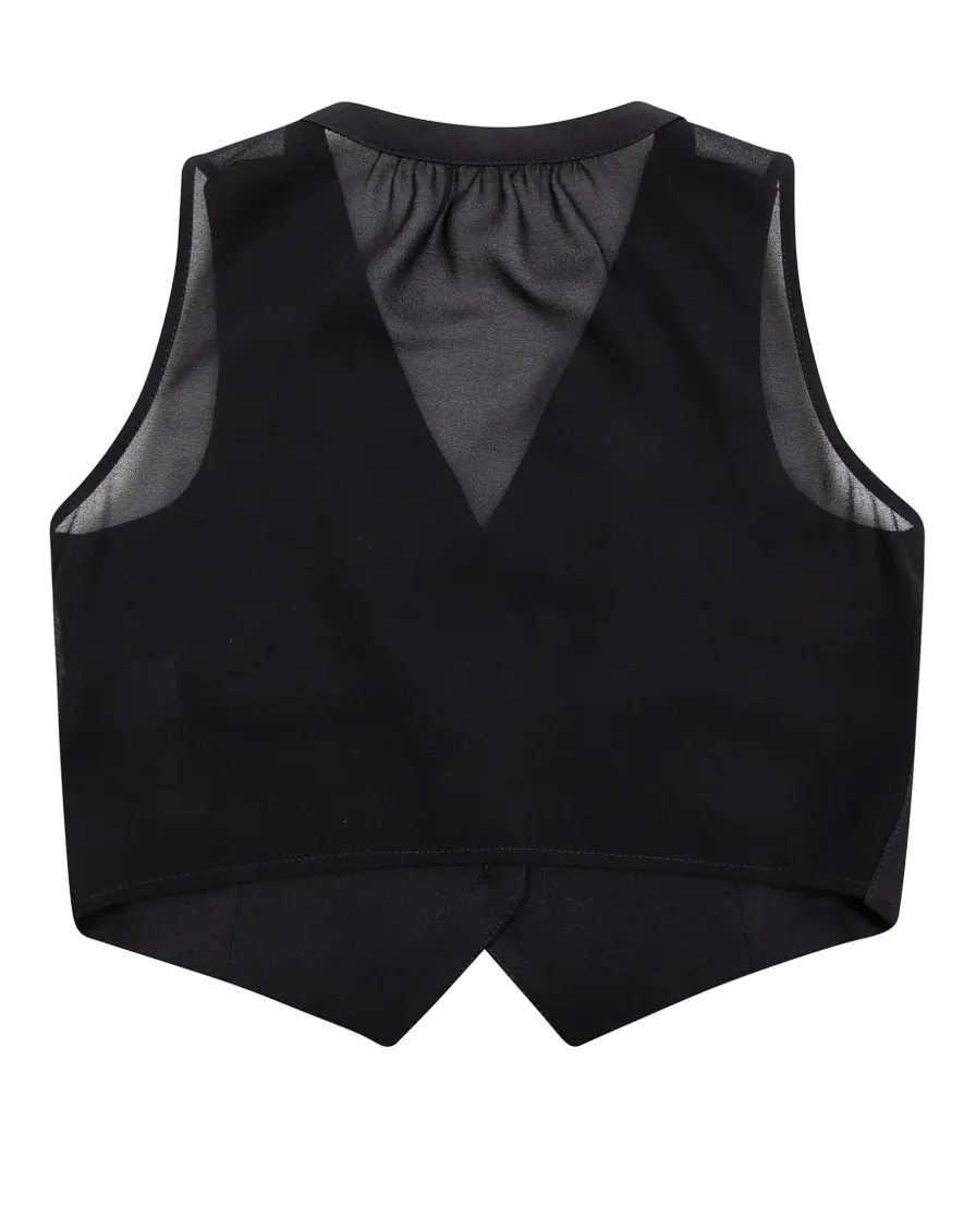 Patrizia Pepe Kids Gilet Nero per Bambine