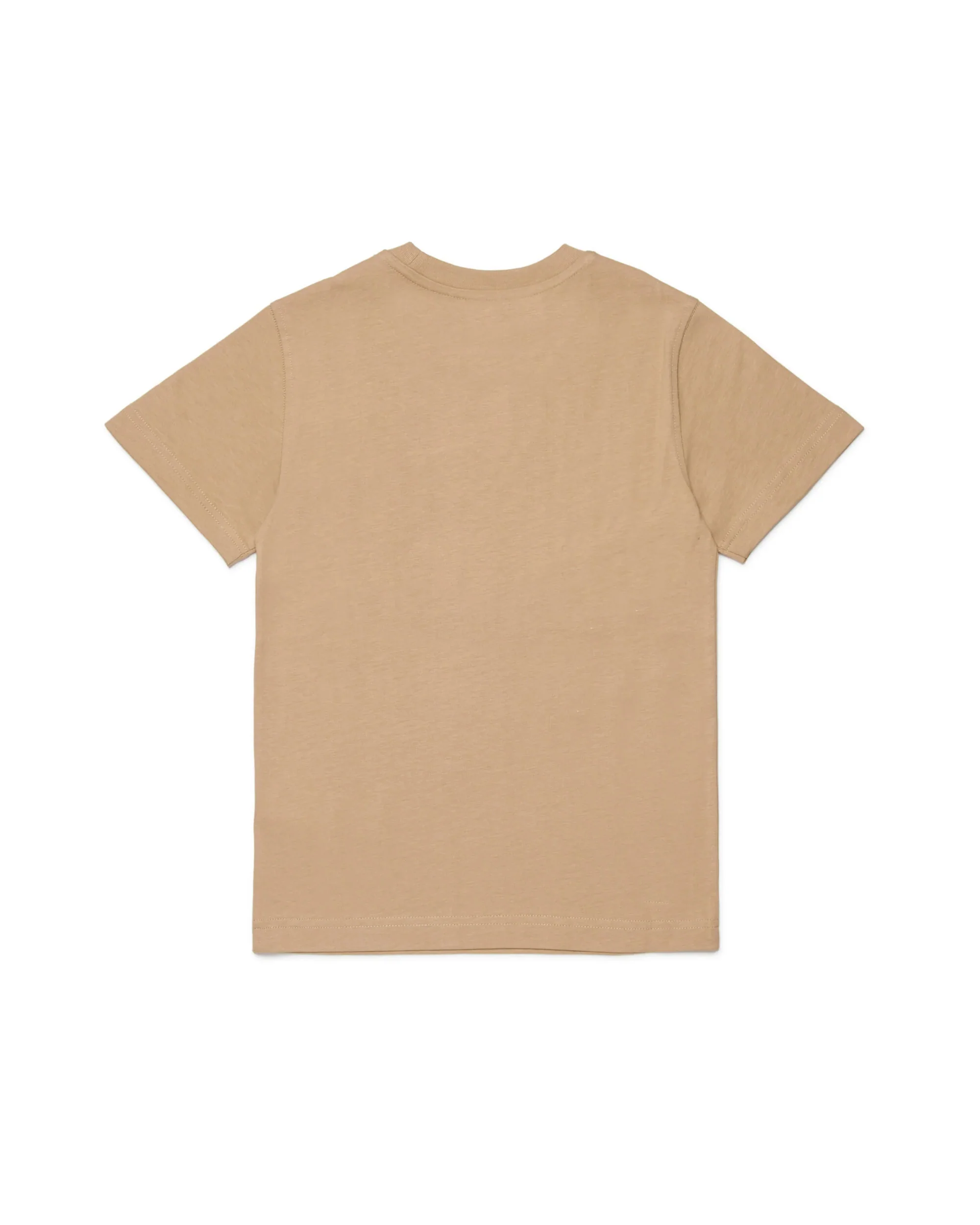 Diesel Kids T-shirt Beige con Etichetta Logo Unisex per Bambini