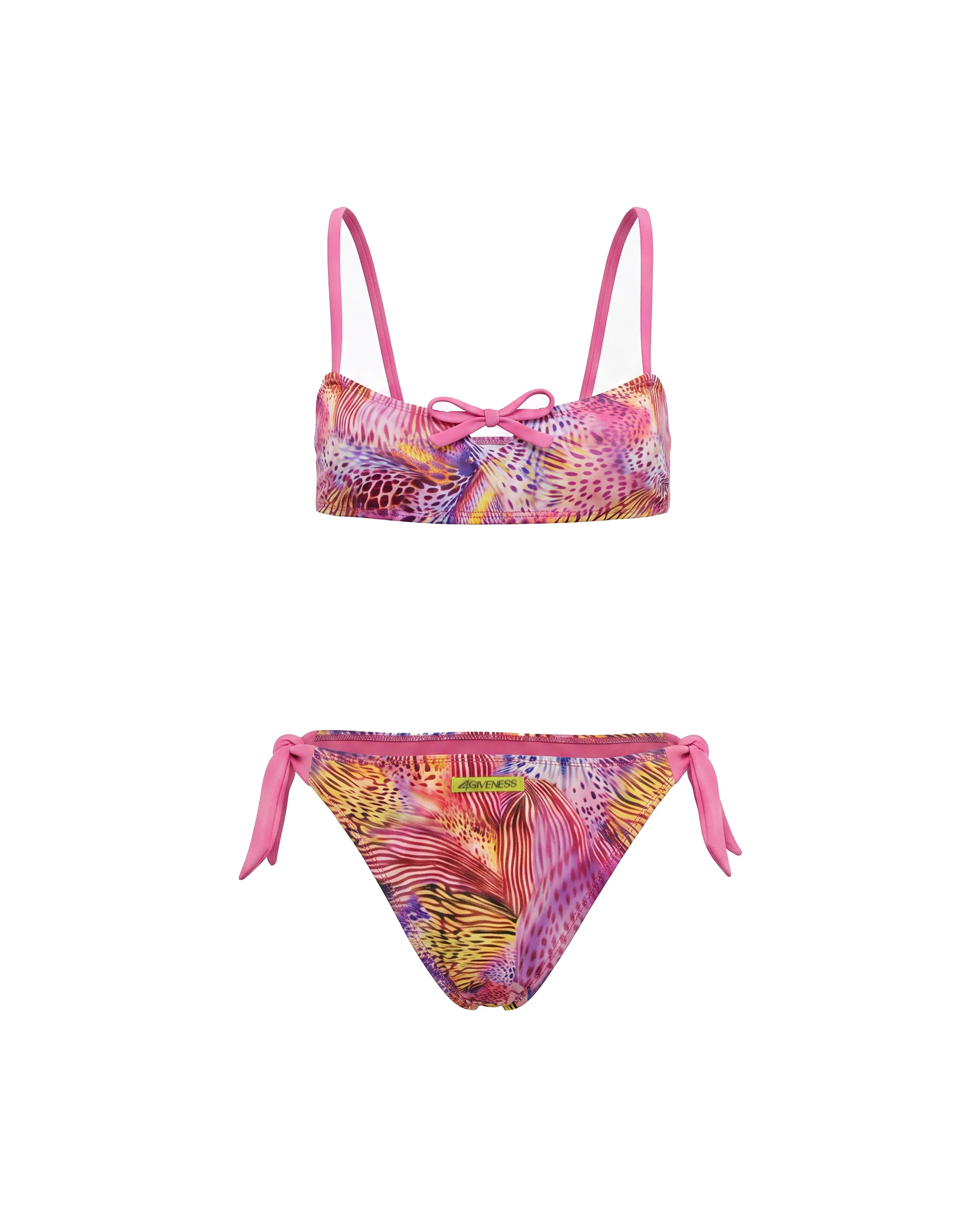 4Giveness Kids Costume Due Pezzi Fantasia Pink Butterfly per Bambine