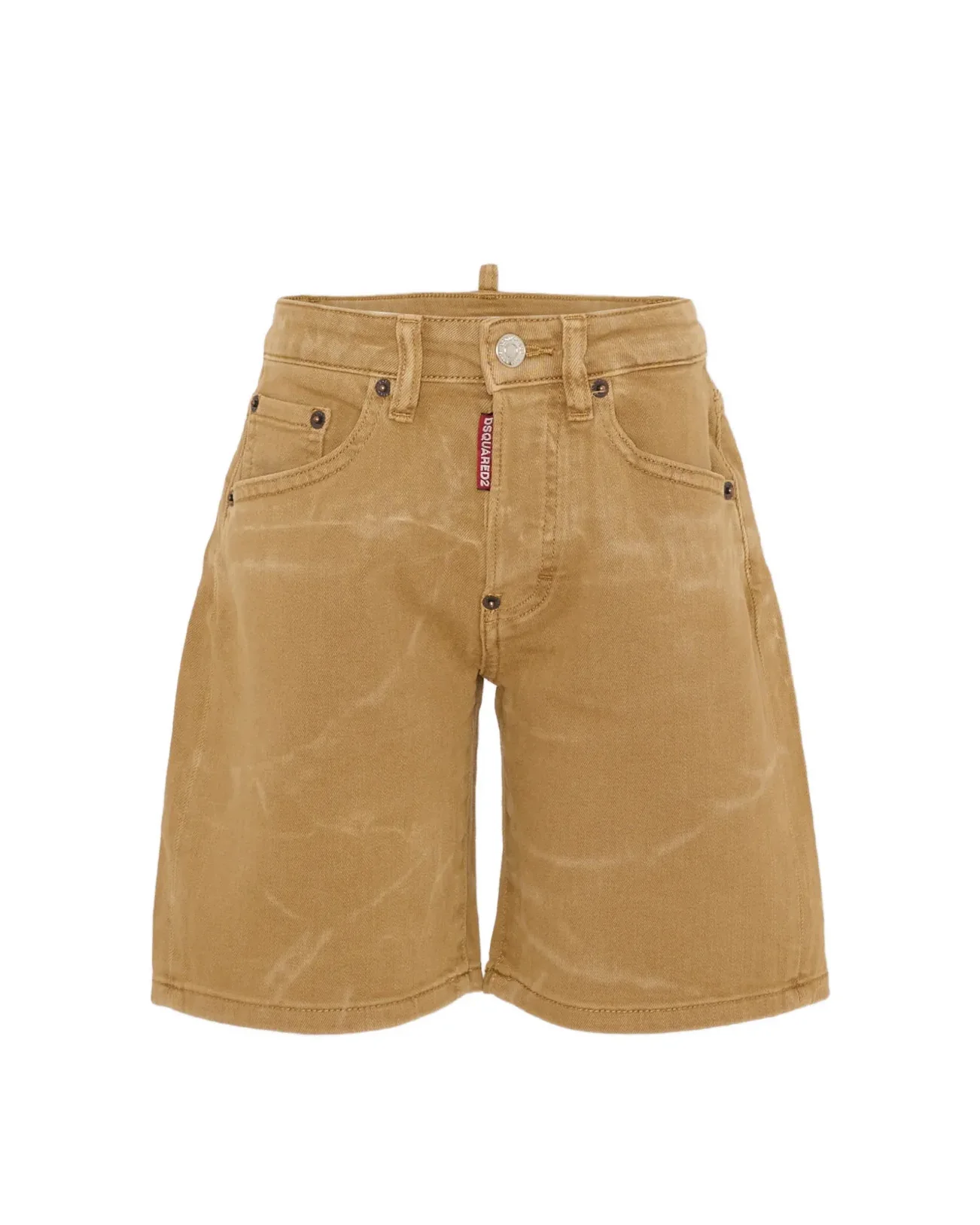 Dsquared2 Kids Bermuda Marrone con Stampa Logo sul Retro per Bambini