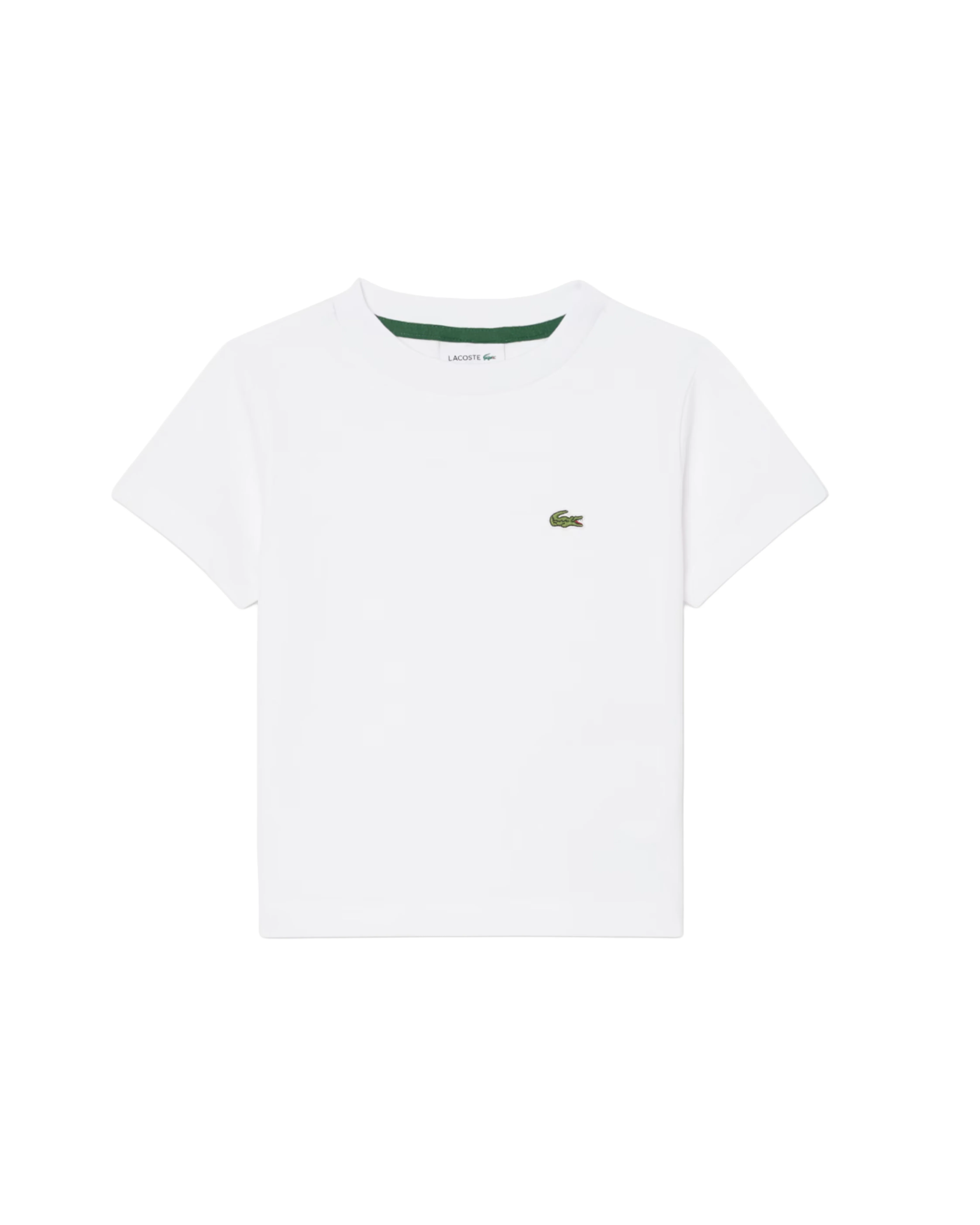 Lacoste Kids T-Shirt Bianca con Ricamo Logo Unisex