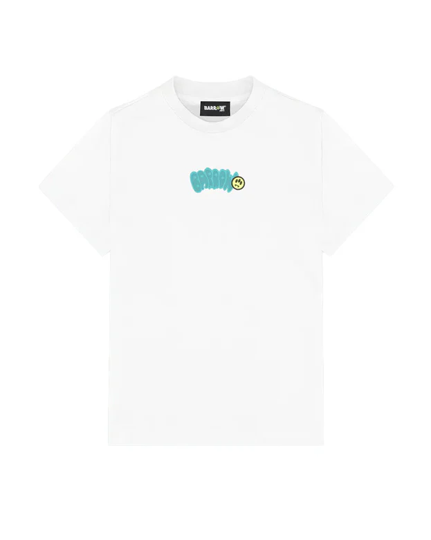 Barrow Kids T-Shirt Off-White con Stampa Logo per Bambini